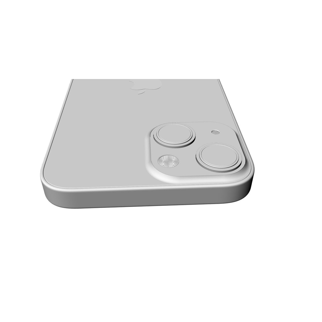 iPhone 13 Mini 3D Model – High-Quality Mobile Phone, FBX, OBJ - View 25