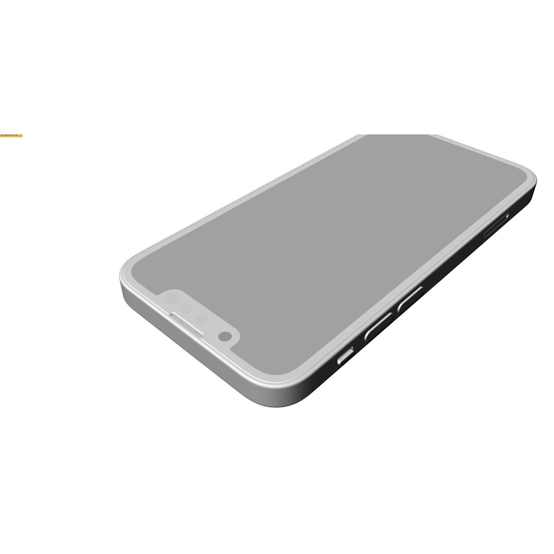 iPhone 13 Mini 3D Model – High-Quality Mobile Phone, FBX, OBJ - View 26