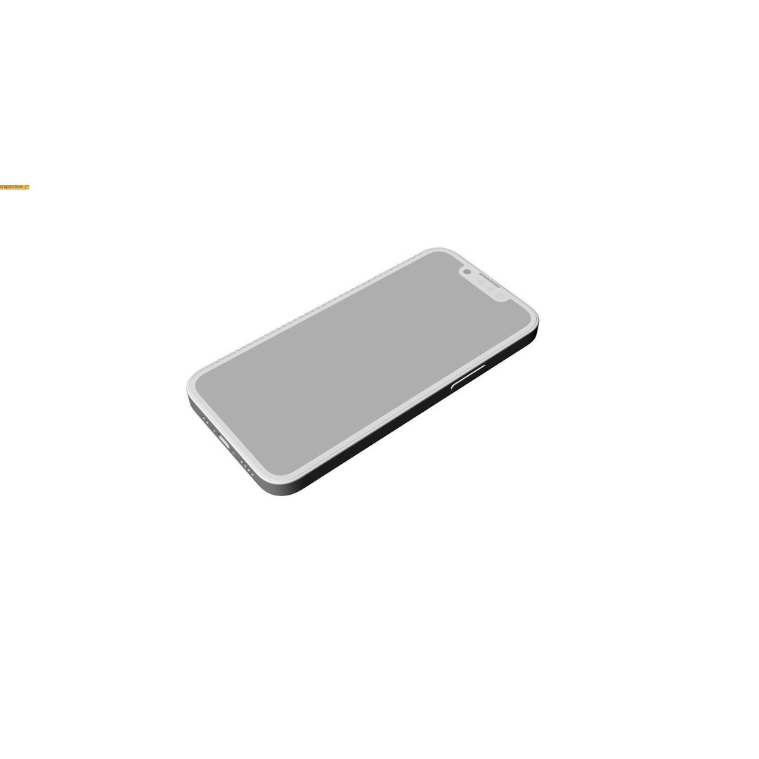 iPhone 13 Mini 3D Model – High-Quality Mobile Phone, FBX, OBJ - View 27