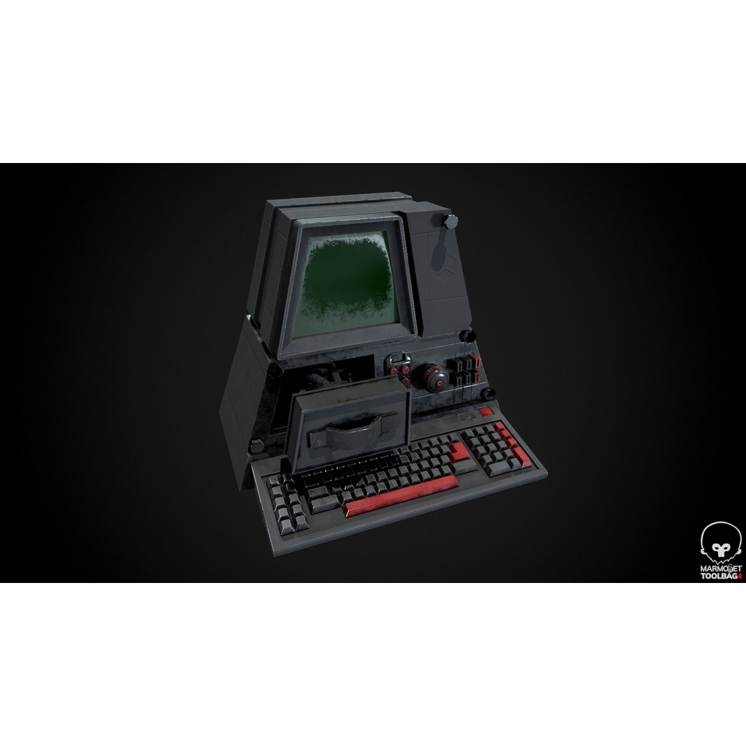 Retro Radio and Computer 3D Model – Vintage Electronics Pack, FBX - View 13