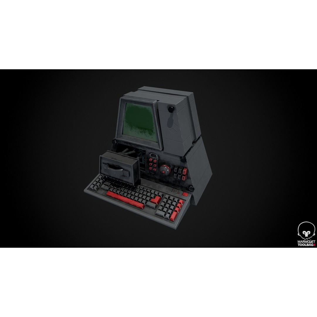 Retro Radio and Computer 3D Model – Vintage Electronics Pack, FBX - View 15