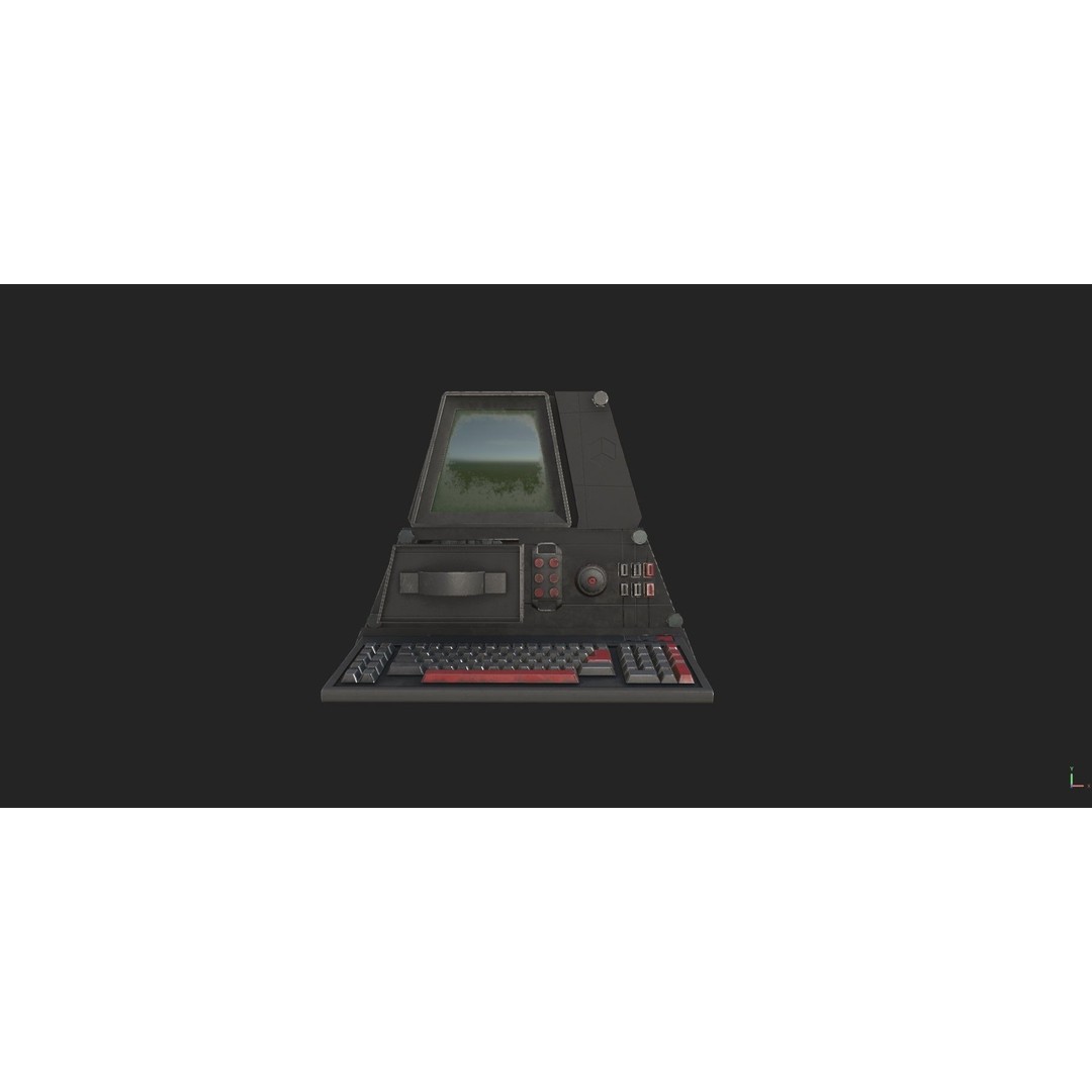 Retro Radio and Computer 3D Model – Vintage Electronics Pack, FBX - View 17