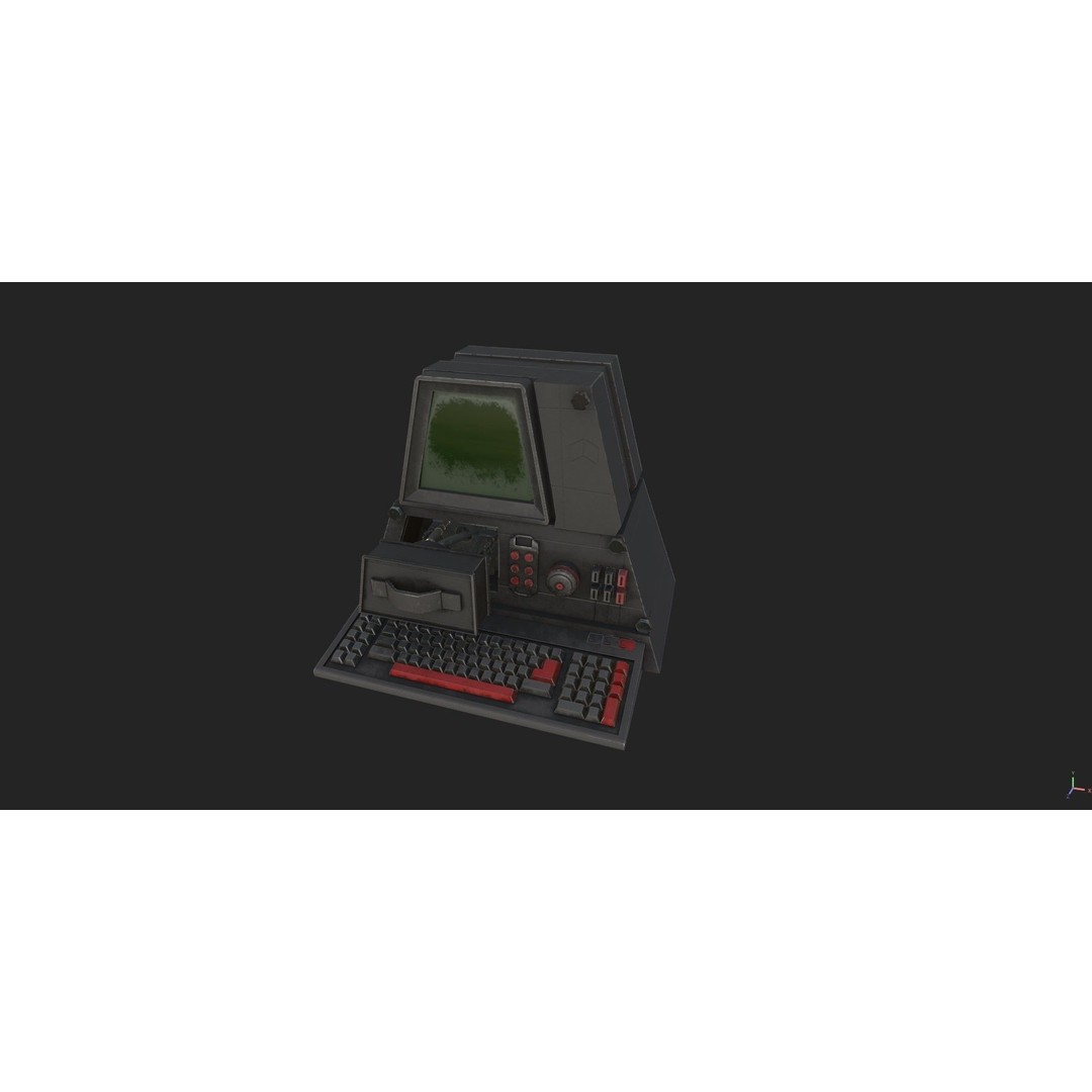Retro Radio and Computer 3D Model – Vintage Electronics Pack, FBX - View 21