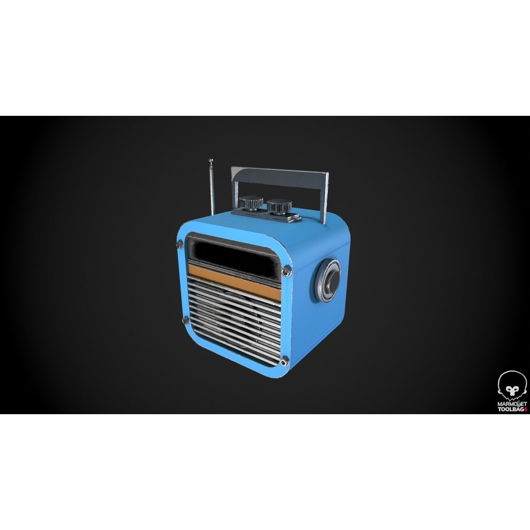 Retro Radio and Computer 3D Model – Vintage Electronics Pack, FBX - View 25