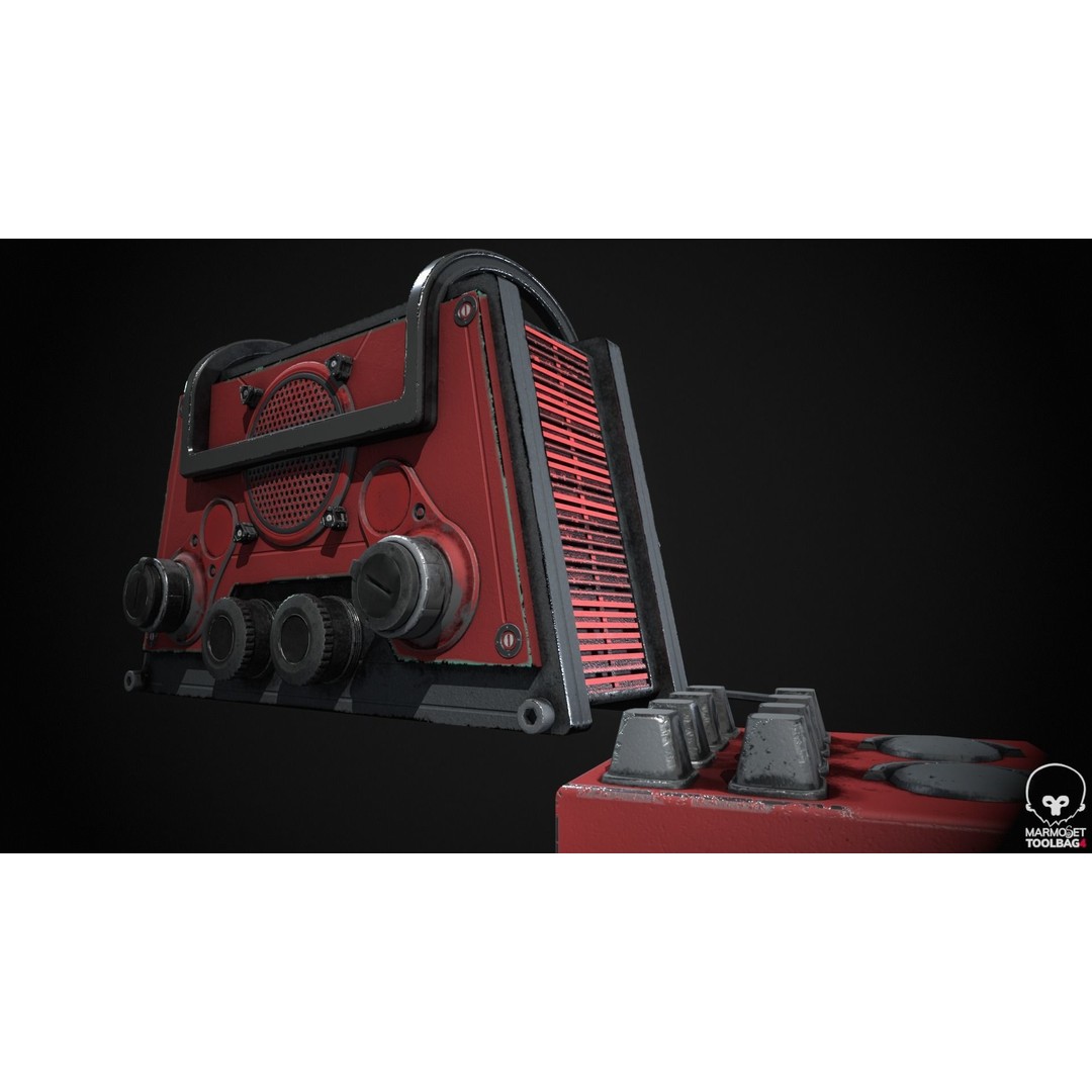 Retro Radio and Computer 3D Model – Vintage Electronics Pack, FBX - View 34