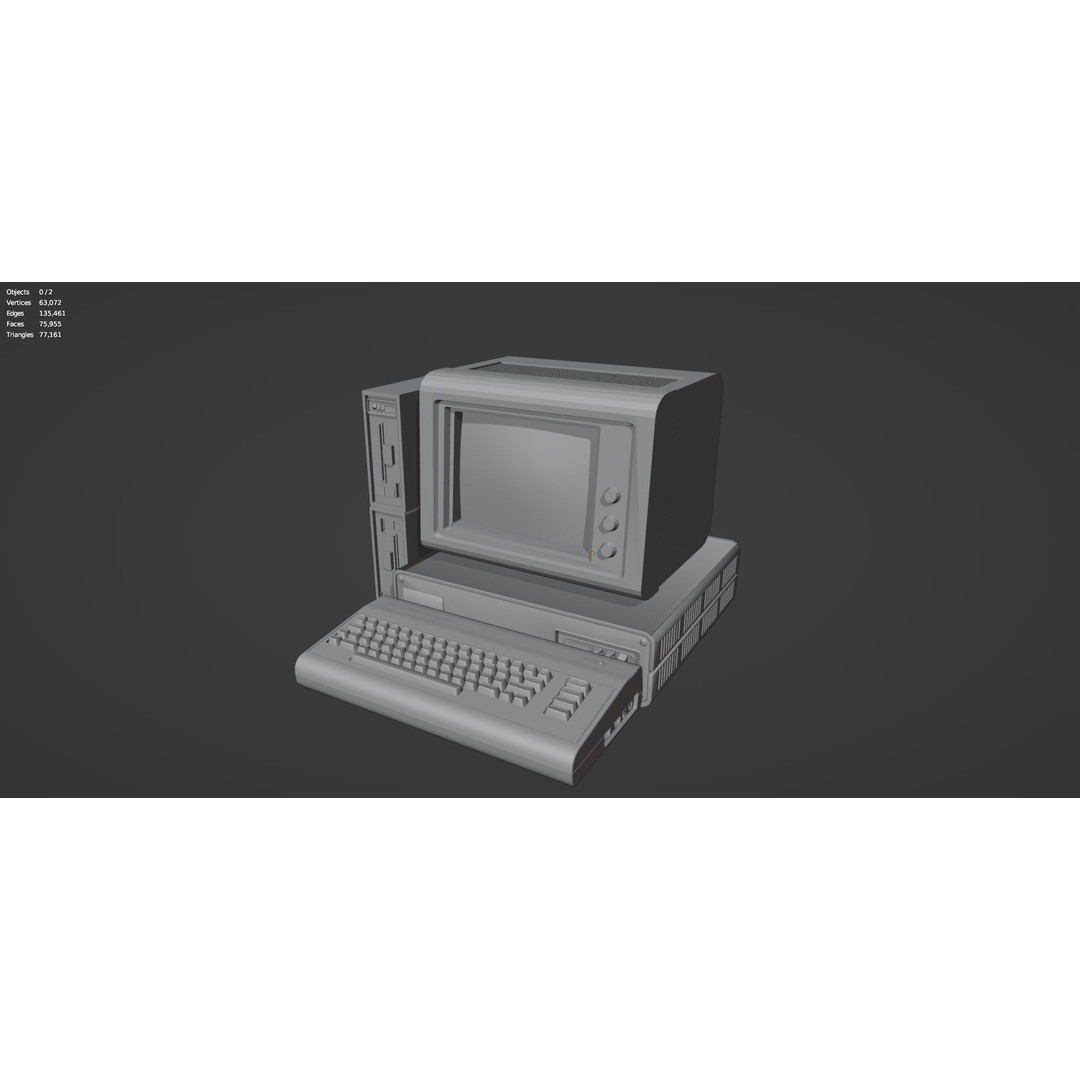 Retro Radio and Computer 3D Model – Vintage Electronics Pack, FBX - View 49