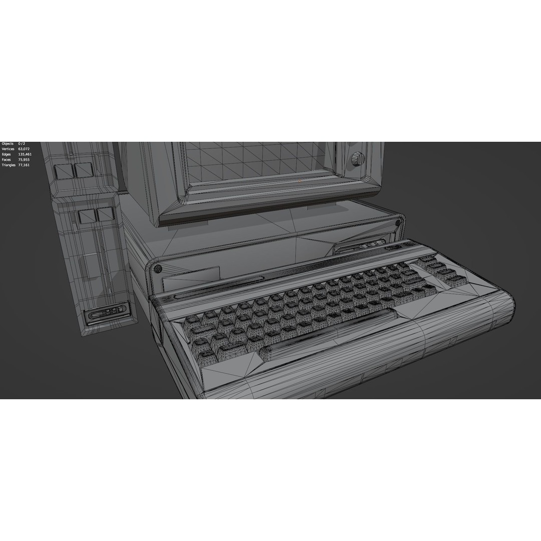 Retro Radio and Computer 3D Model – Vintage Electronics Pack, FBX - View 69
