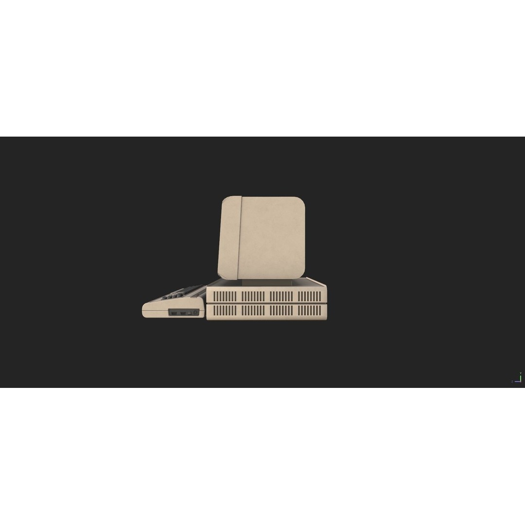 Retro Radio and Computer 3D Model – Vintage Electronics Pack, FBX - View 7
