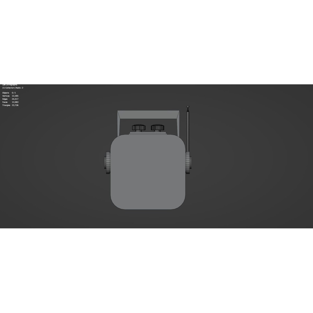 Retro Radio and Computer 3D Model – Vintage Electronics Pack, FBX - View 70