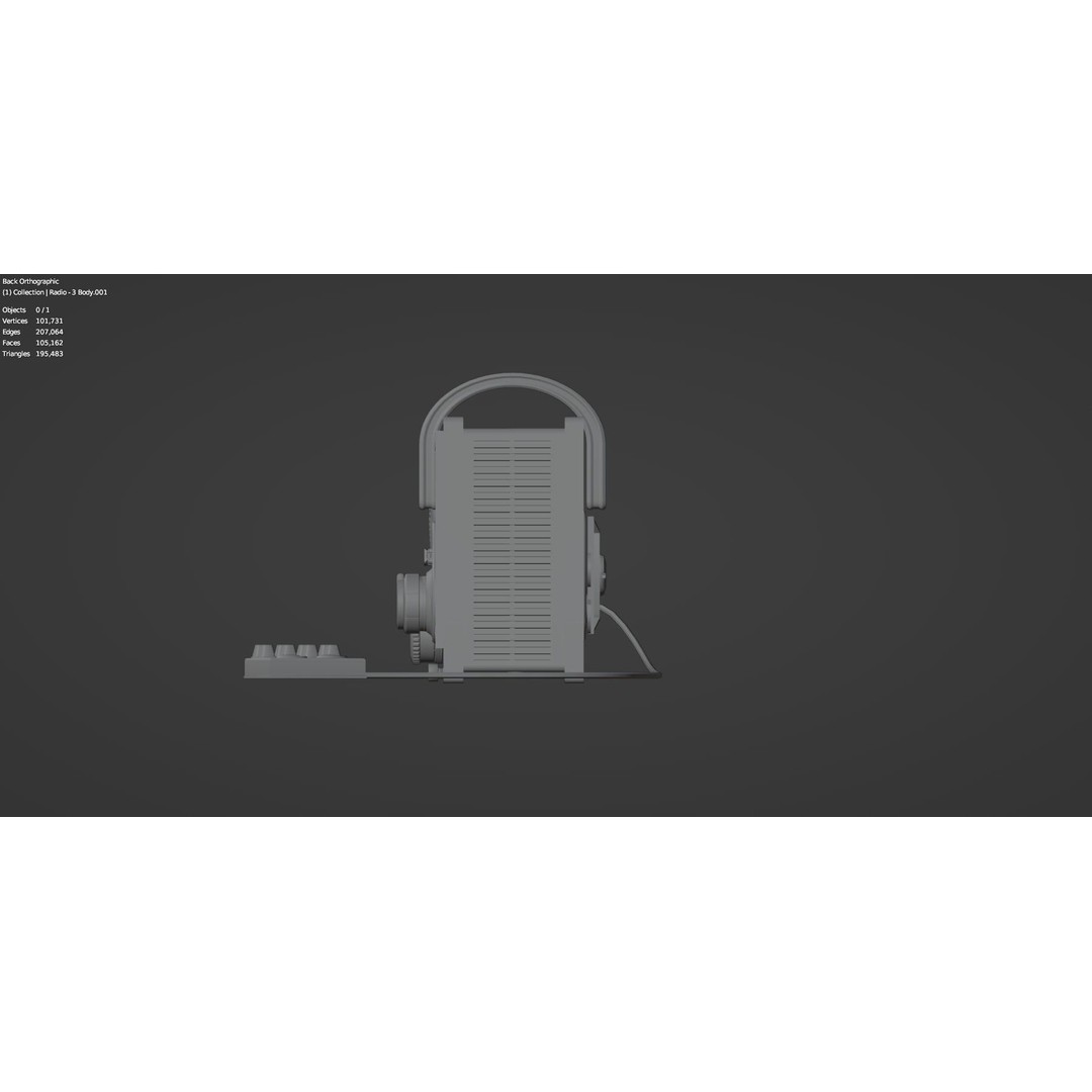 Retro Radio and Computer 3D Model – Vintage Electronics Pack, FBX - View 83