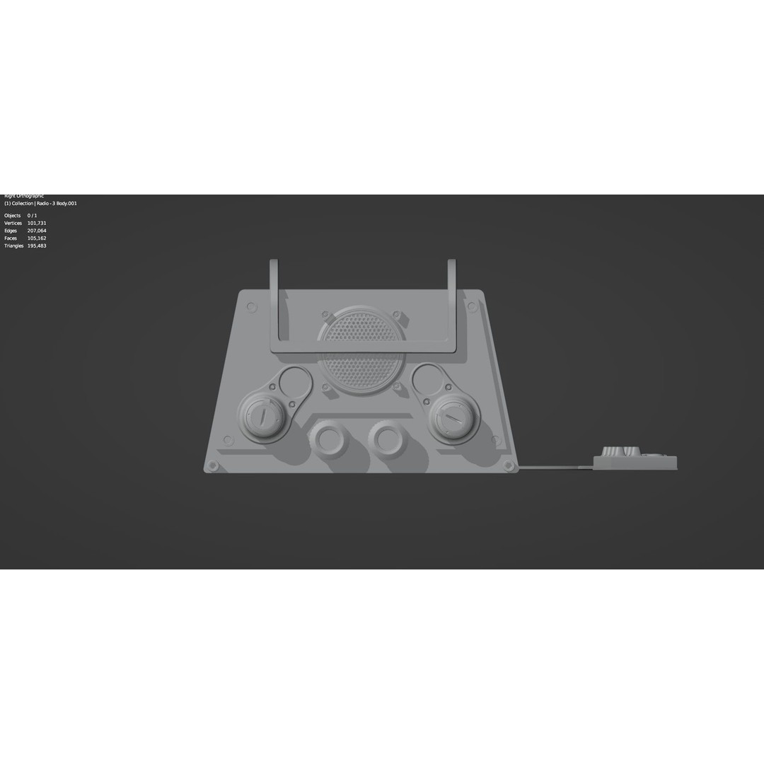 Retro Radio and Computer 3D Model – Vintage Electronics Pack, FBX - View 85