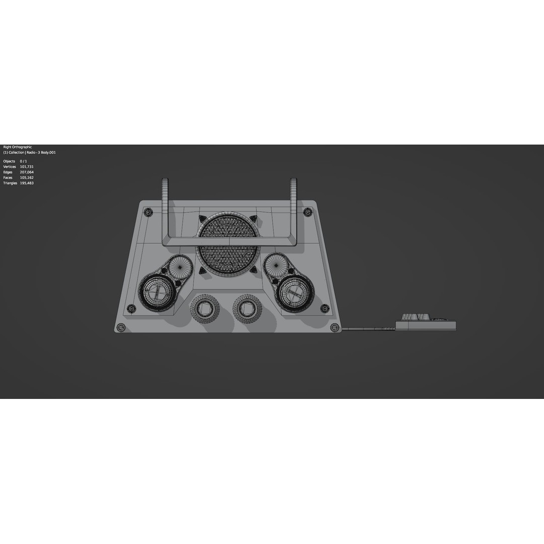 Retro Radio and Computer 3D Model – Vintage Electronics Pack, FBX - View 86