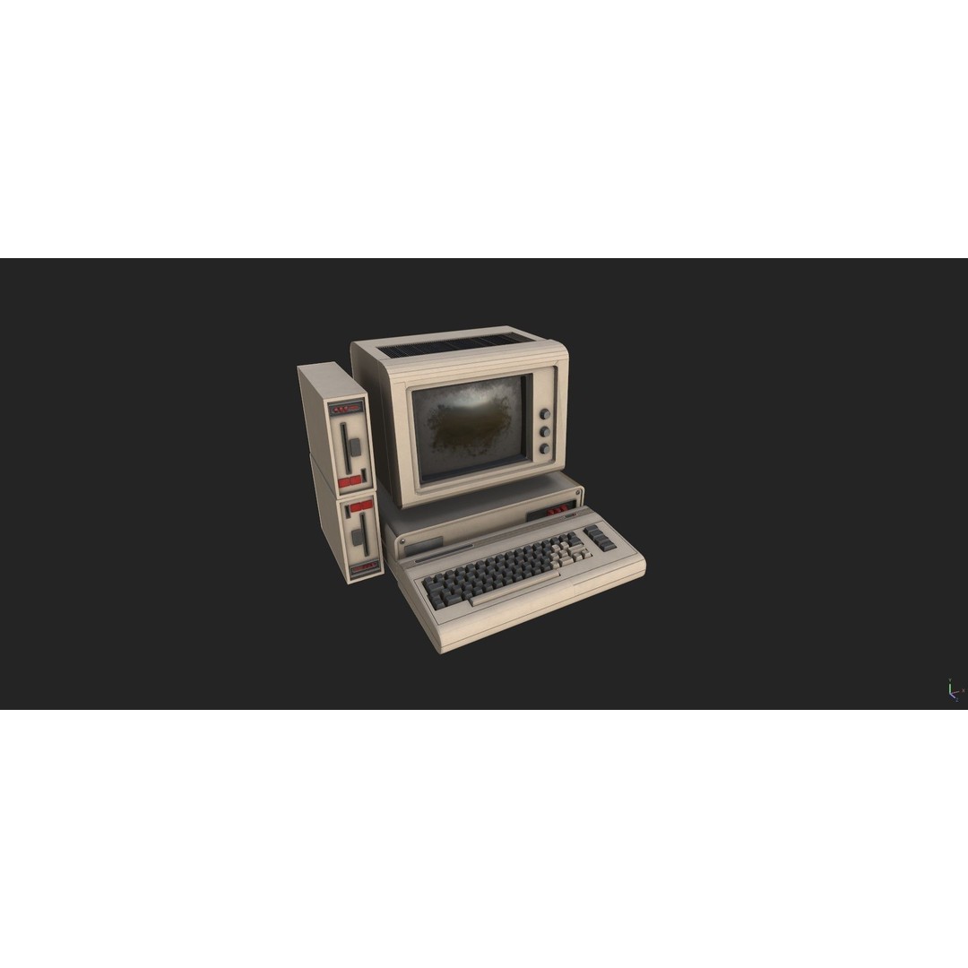 Retro Radio and Computer 3D Model – Vintage Electronics Pack, FBX - View 9