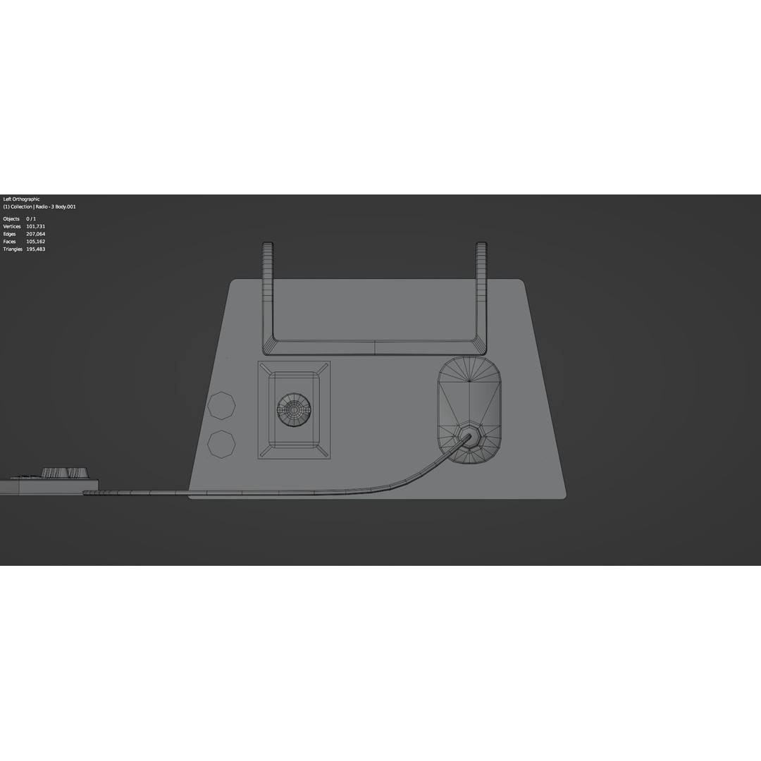 Retro Radio and Computer 3D Model – Vintage Electronics Pack, FBX - View 90