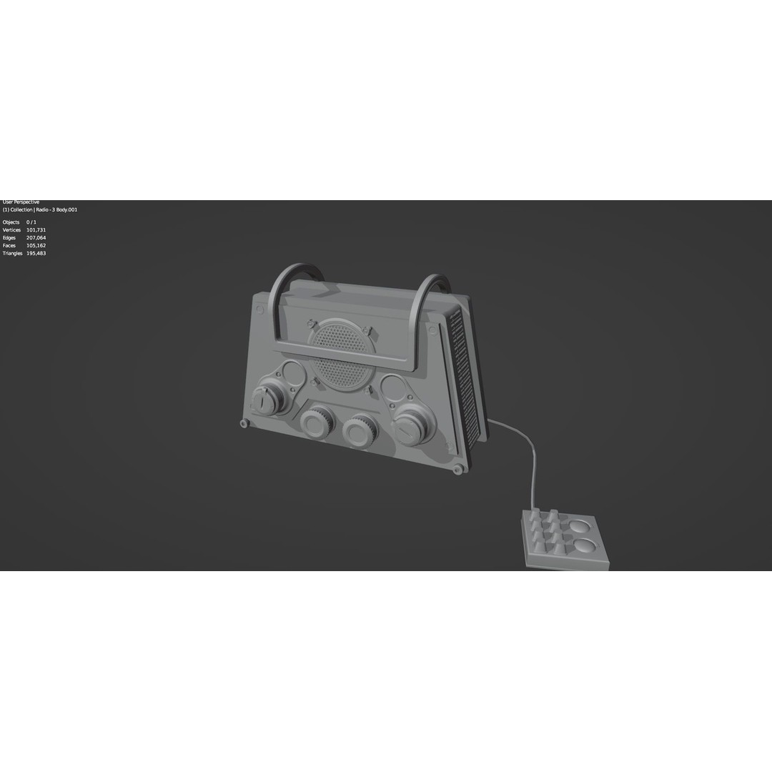 Retro Radio and Computer 3D Model – Vintage Electronics Pack, FBX - View 92