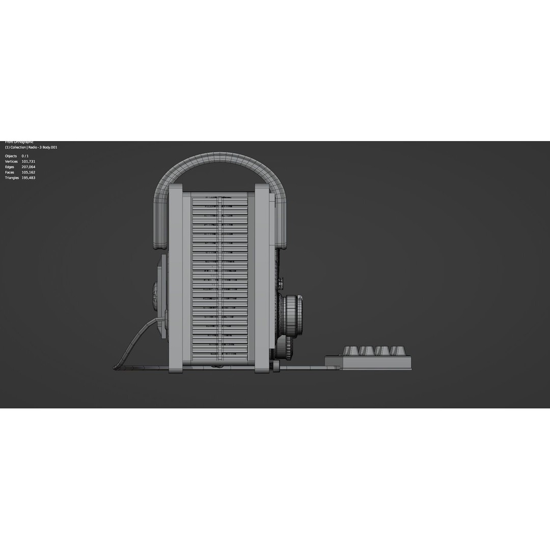 Retro Radio and Computer 3D Model – Vintage Electronics Pack, FBX - View 93