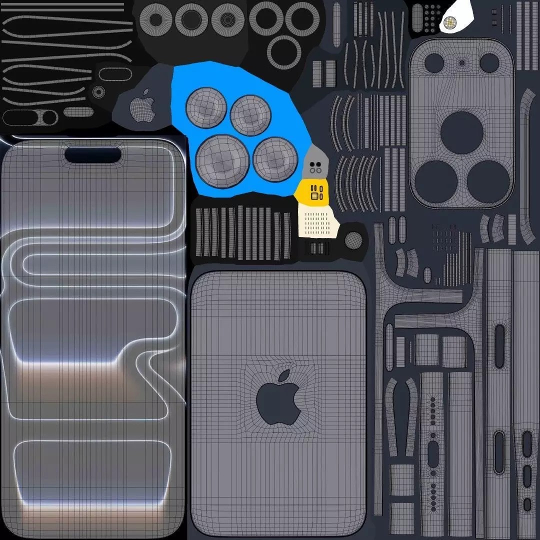 Apple iPhone 17 Pro 3D Model – High-Quality PBR Phone Asset, FBX, Blender - View 26