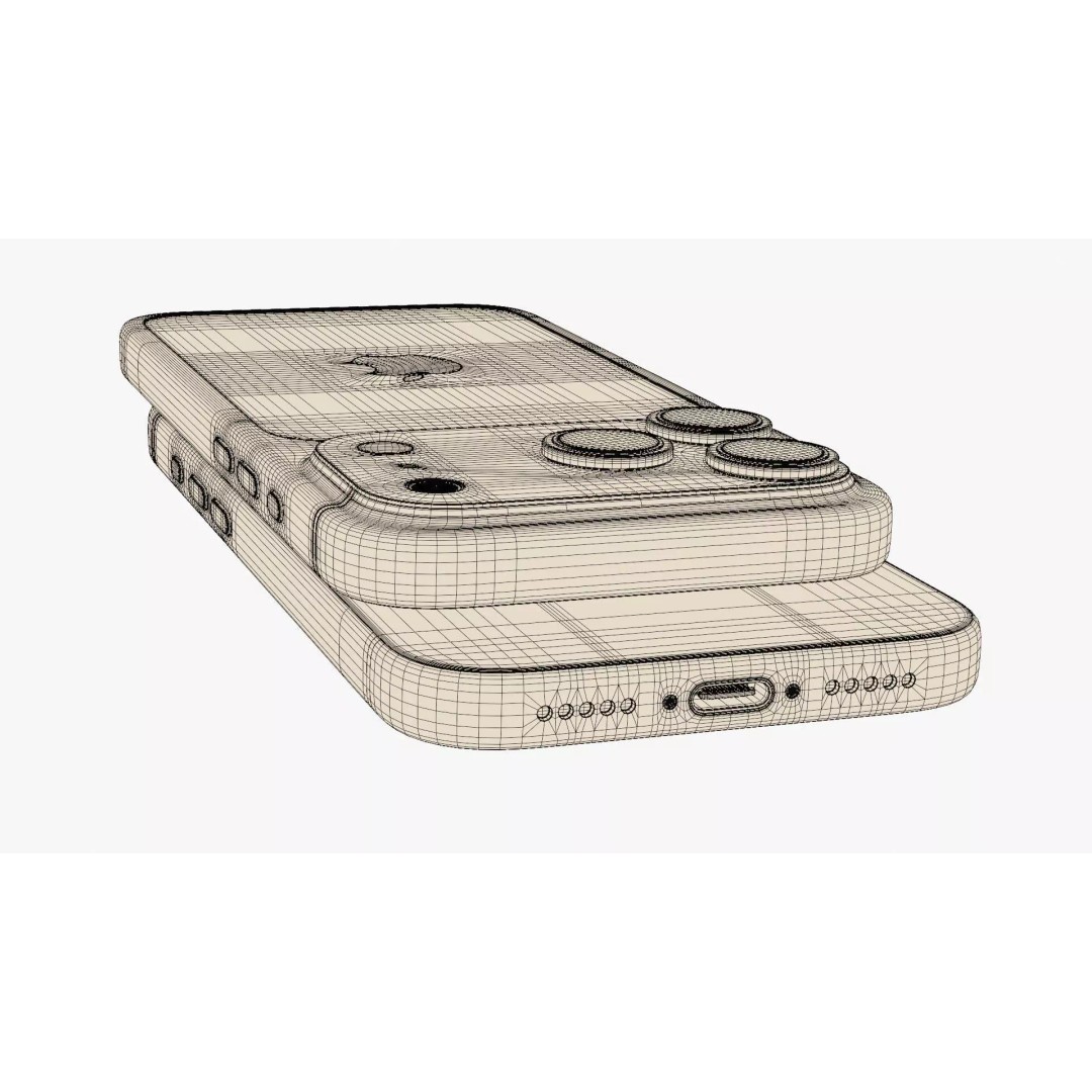 Apple iPhone 17 Pro 3D Model – High-Quality PBR Phone Asset, FBX, Blender - View 44