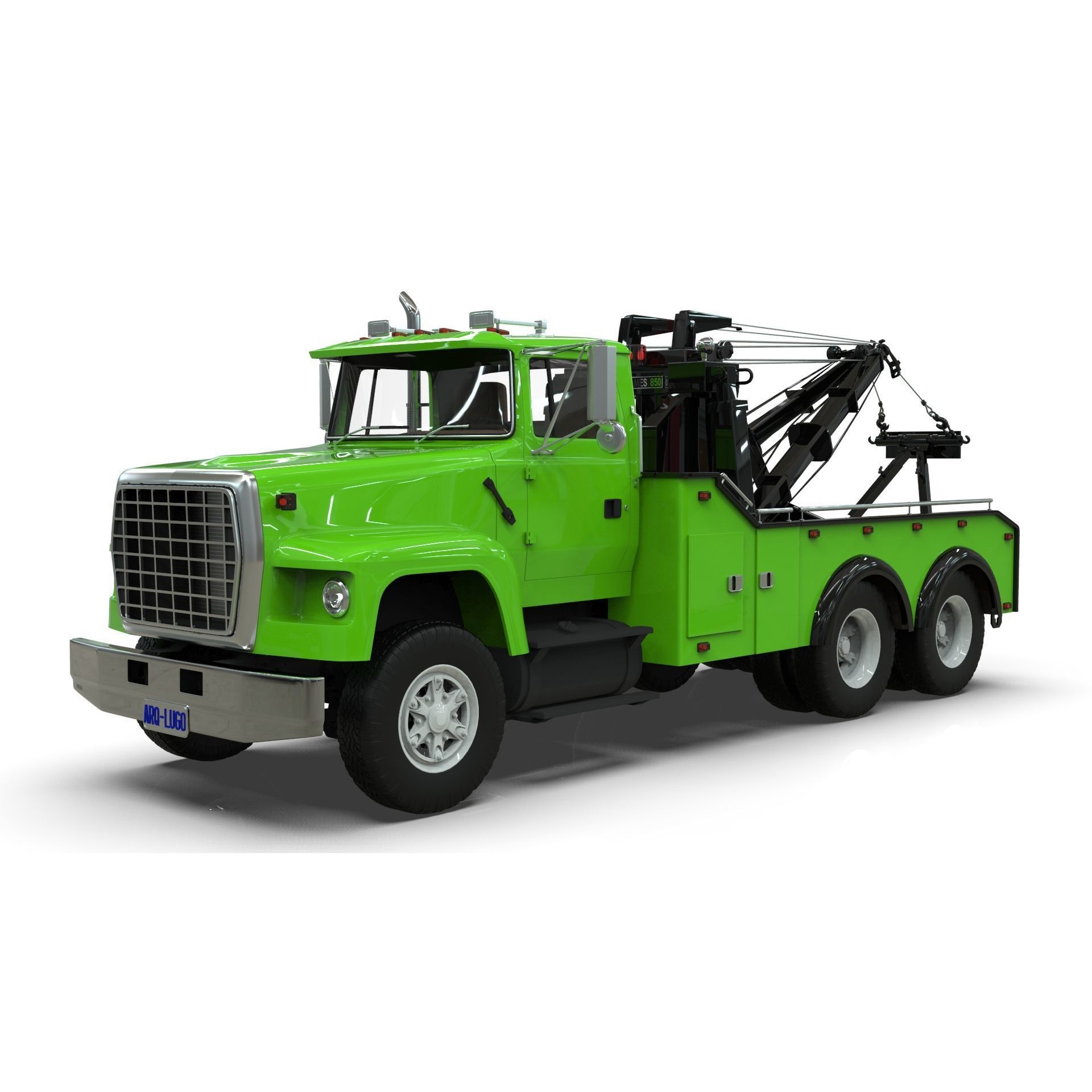 L9000 Tandem Axle Tow Truck - Game-Ready 3D Model - View 13