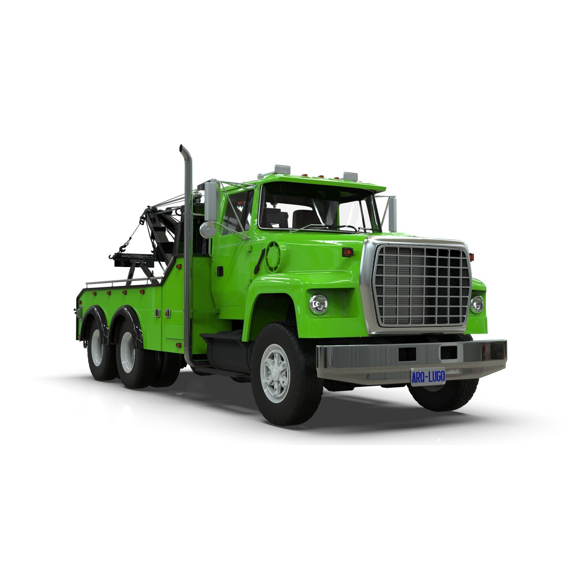 L9000 Tandem Axle Tow Truck - Game-Ready 3D Model - View 15