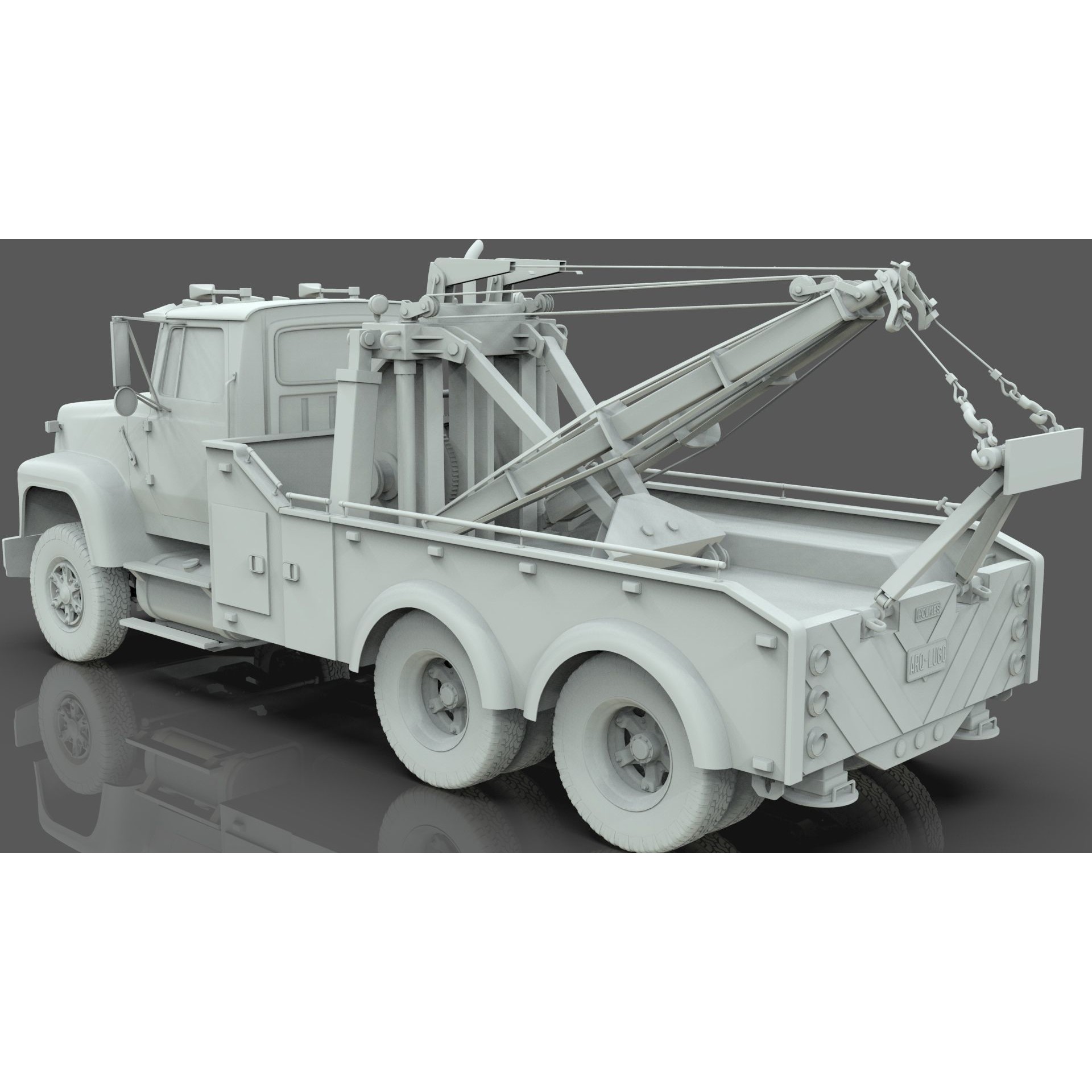 L9000 Tandem Axle Tow Truck - Game-Ready 3D Model - View 18