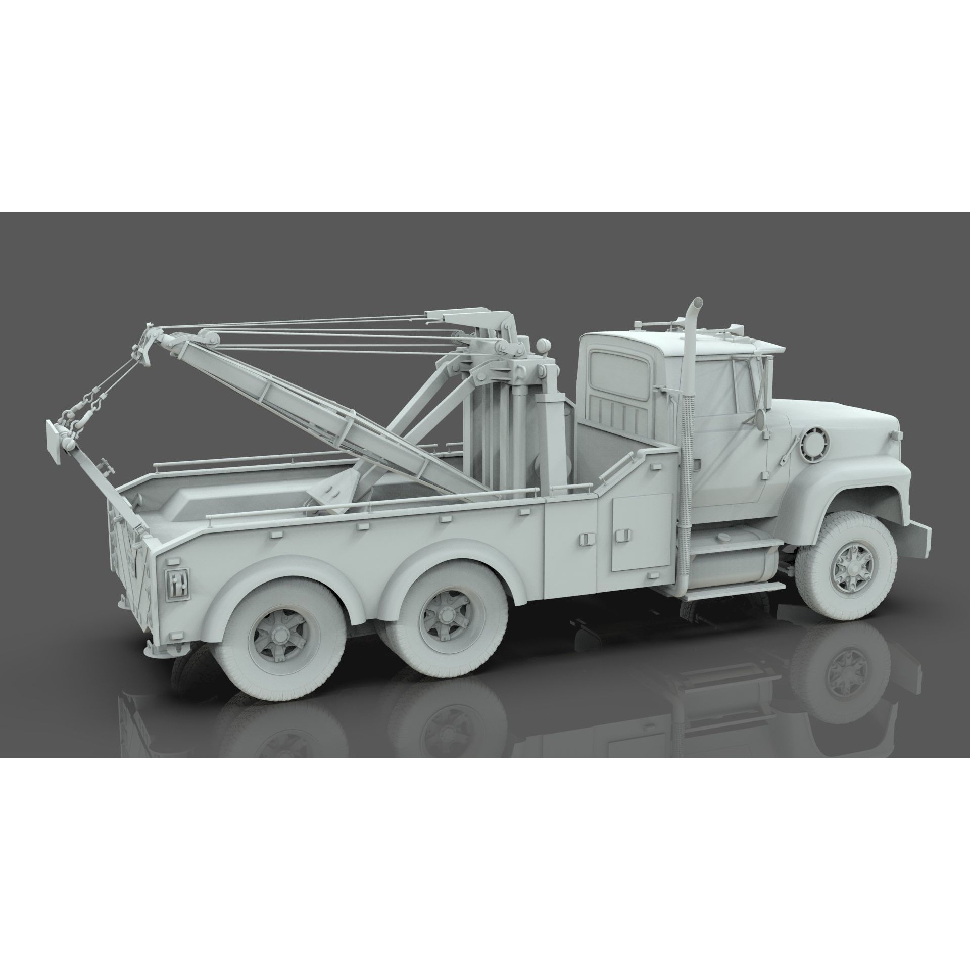 L9000 Tandem Axle Tow Truck - Game-Ready 3D Model - View 19