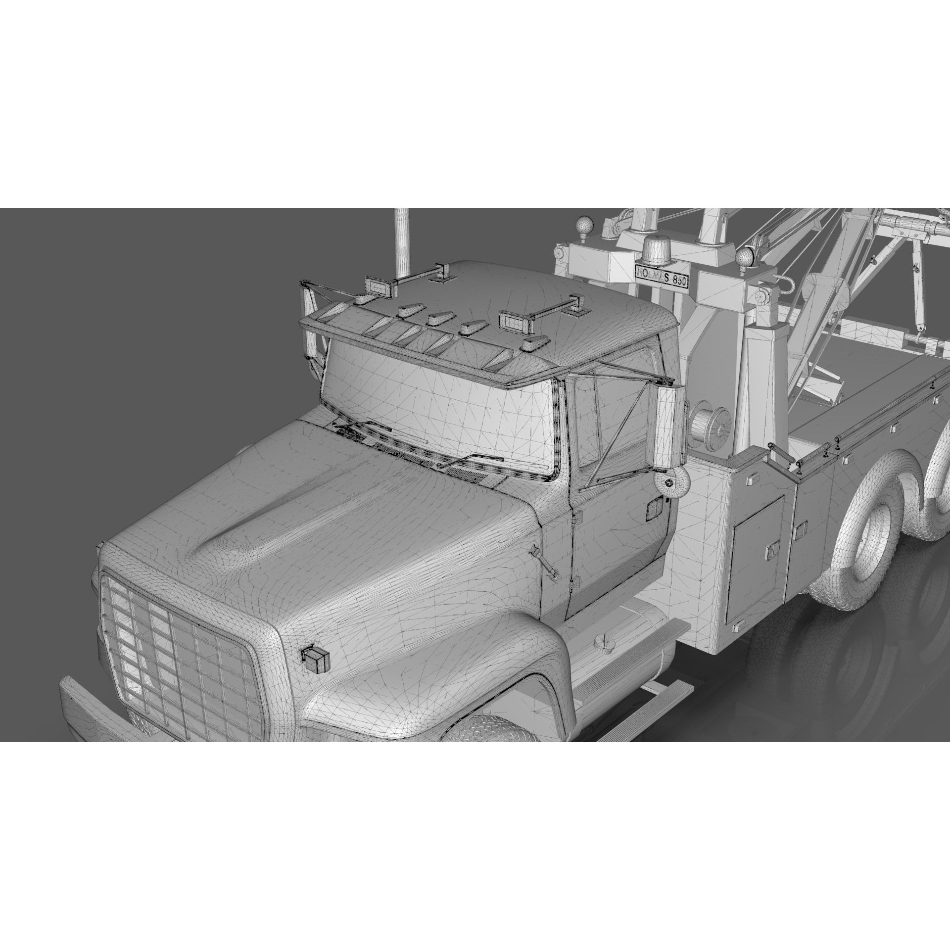L9000 Tandem Axle Tow Truck - Game-Ready 3D Model - View 21