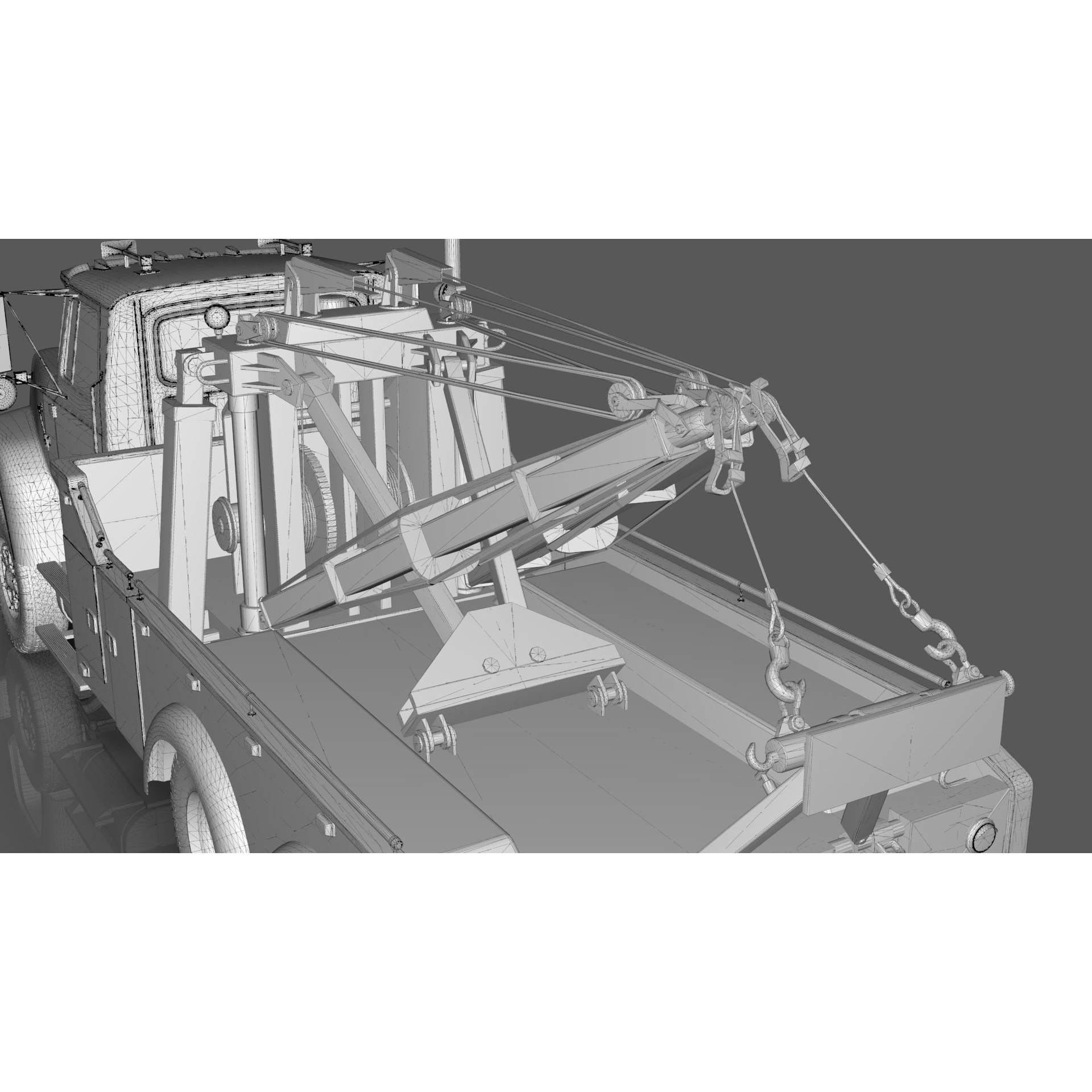 L9000 Tandem Axle Tow Truck - Game-Ready 3D Model - View 25