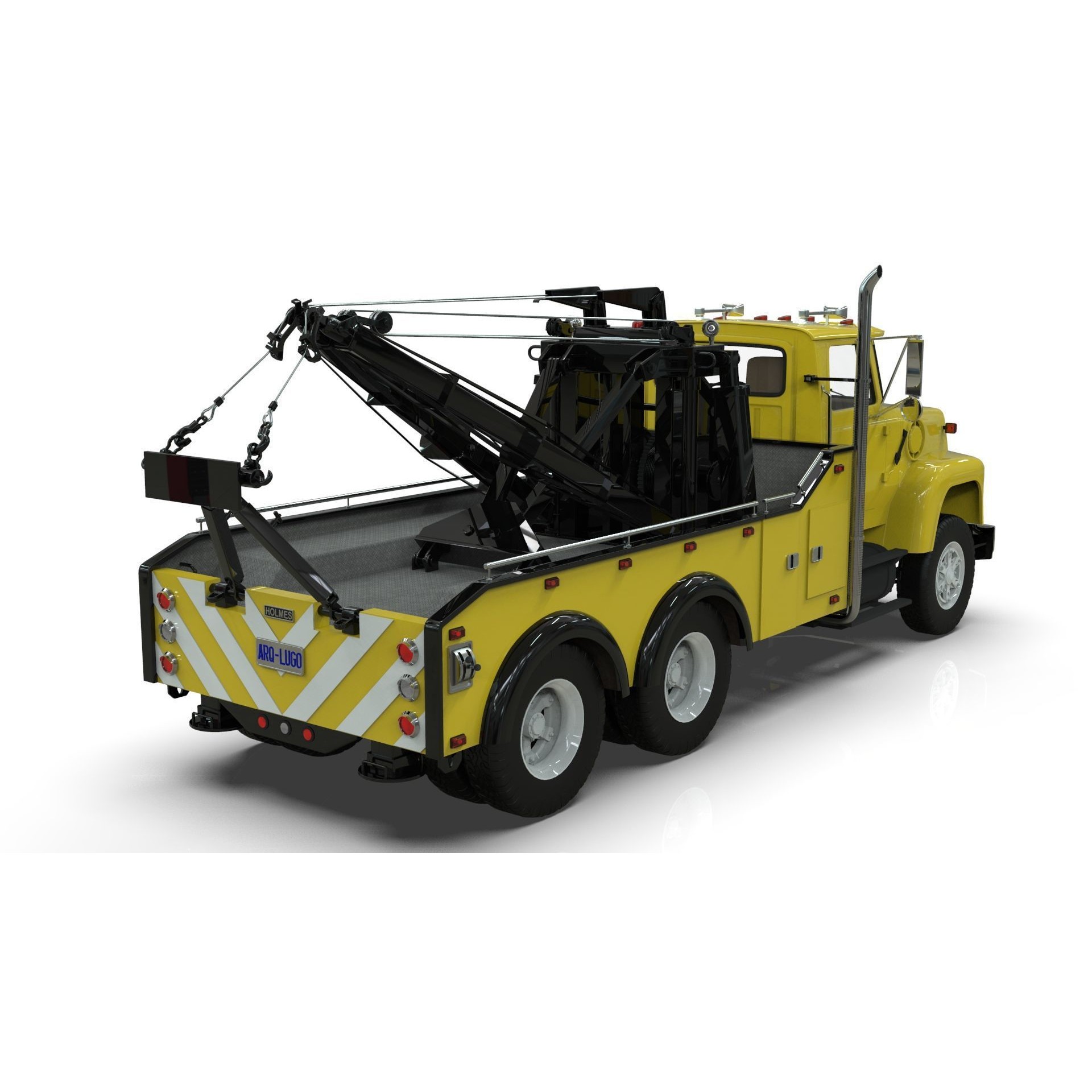L9000 Tandem Axle Tow Truck - Game-Ready 3D Model - View 5