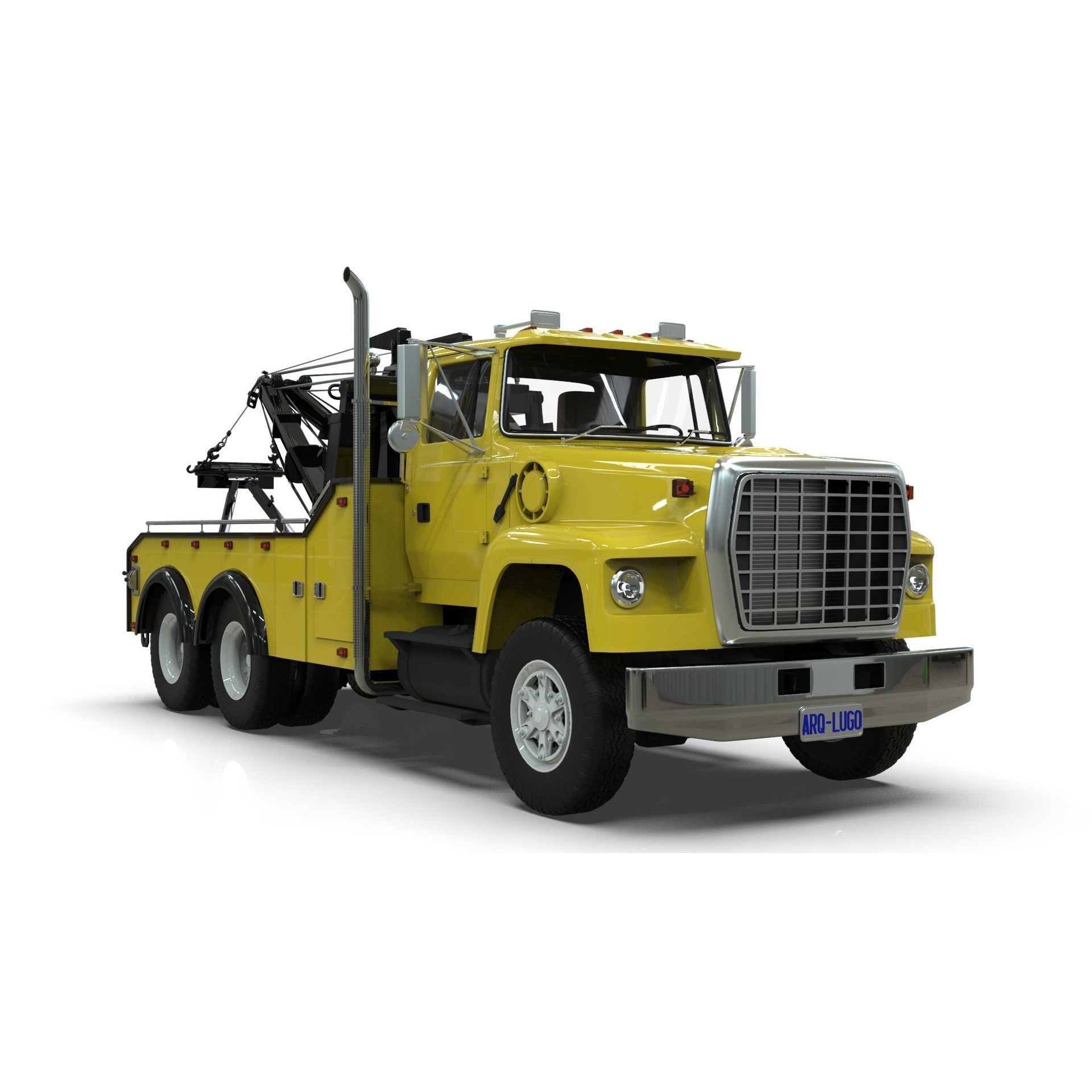L9000 Tandem Axle Tow Truck - Game-Ready 3D Model - View 6