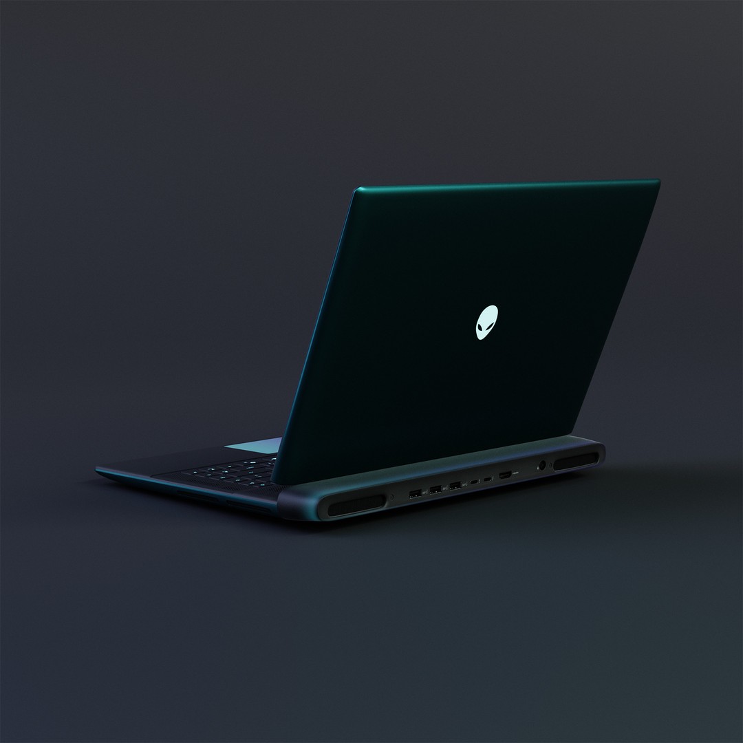 Dell Alienware A51 16" 3D Model – High Poly Laptop, FBX, Rigged - View 7