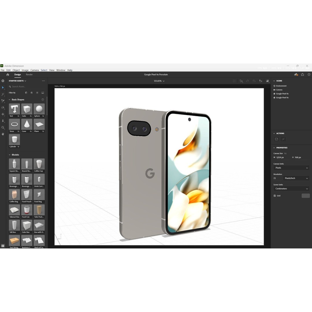 Google Pixel 9a 3D Model – Low Poly Game Ready Asset, FBX, OBJ - View 29