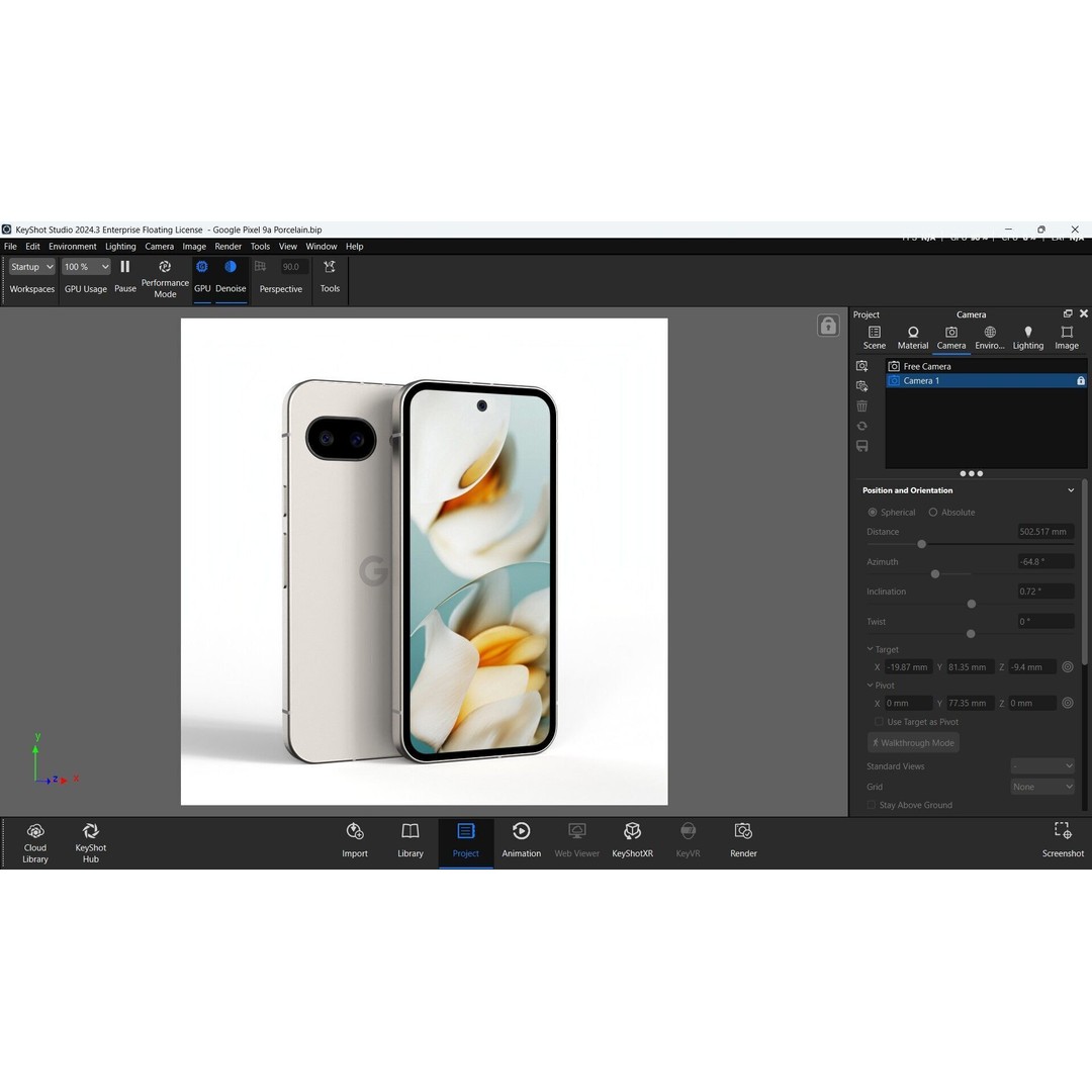 Google Pixel 9a 3D Model – Low Poly Game Ready Asset, FBX, OBJ - View 31