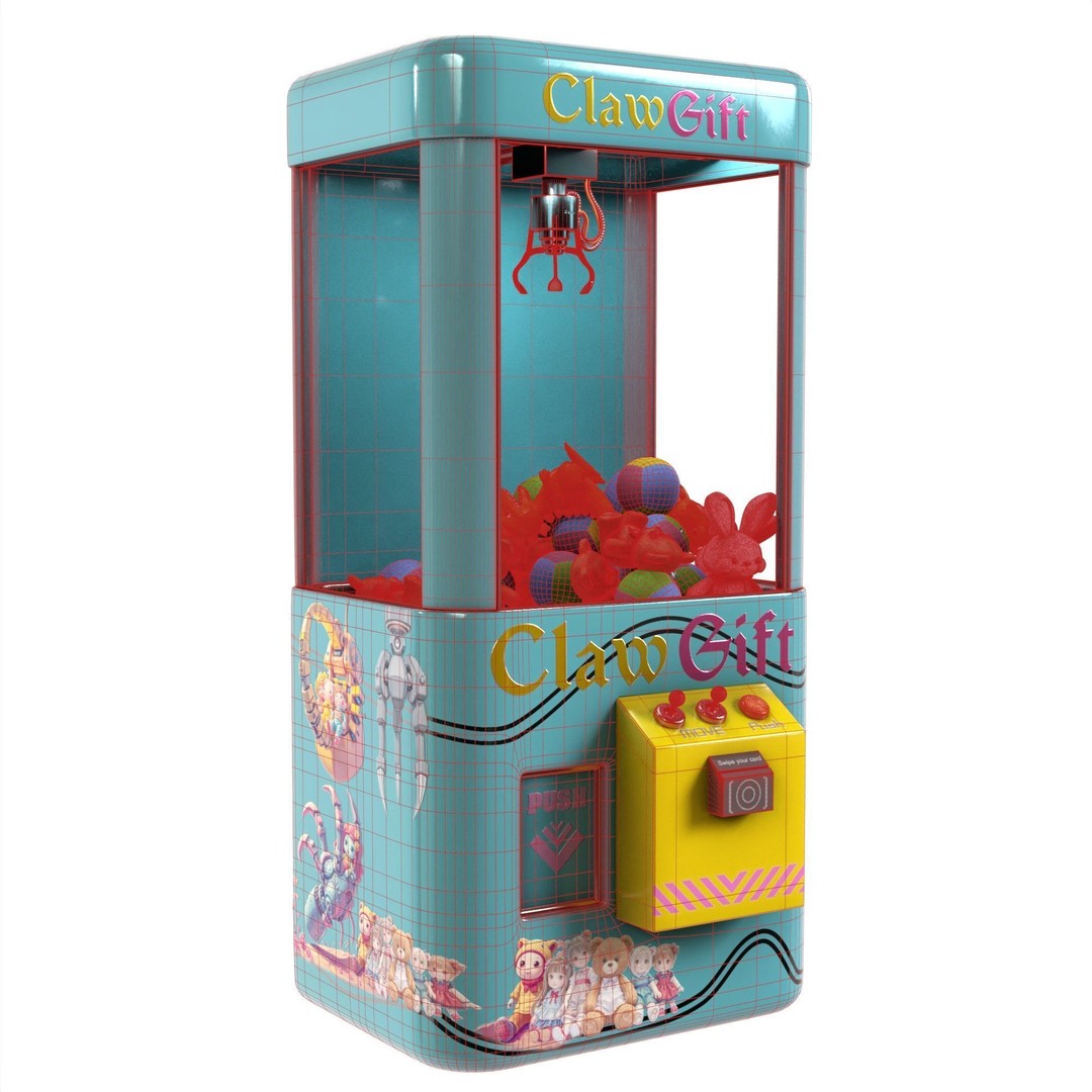 Claw Crane Game Machine 3D Model – PBR Game Asset, FBX, OBJ - View 12