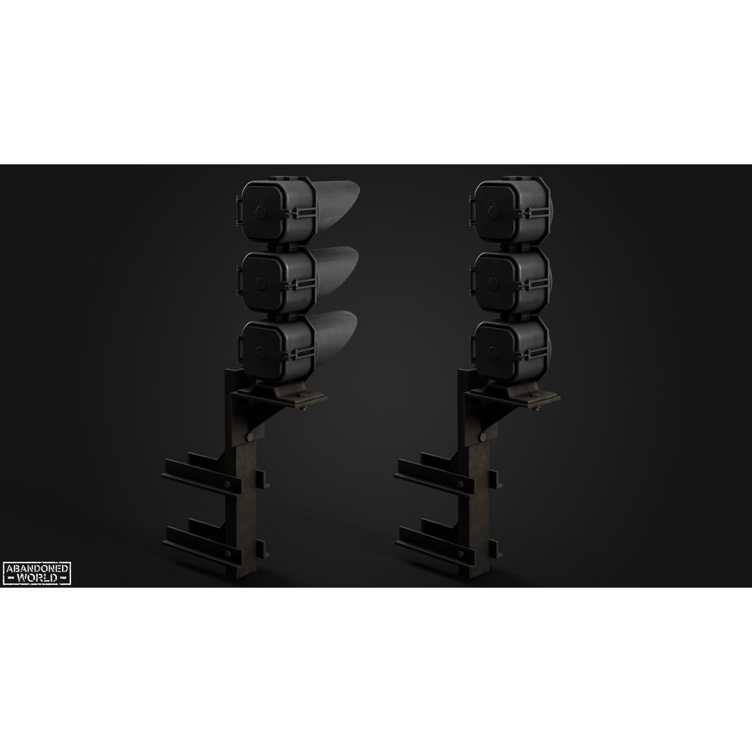 Subway Traffic Light 3D Model – Low Poly Game Ready Asset, FBX & OBJ - View 10