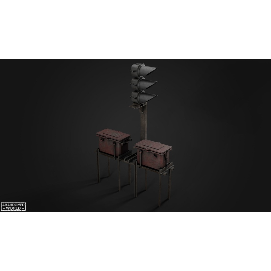 Subway Traffic Light 3D Model – Low Poly Game Ready Asset, FBX & OBJ - View 11