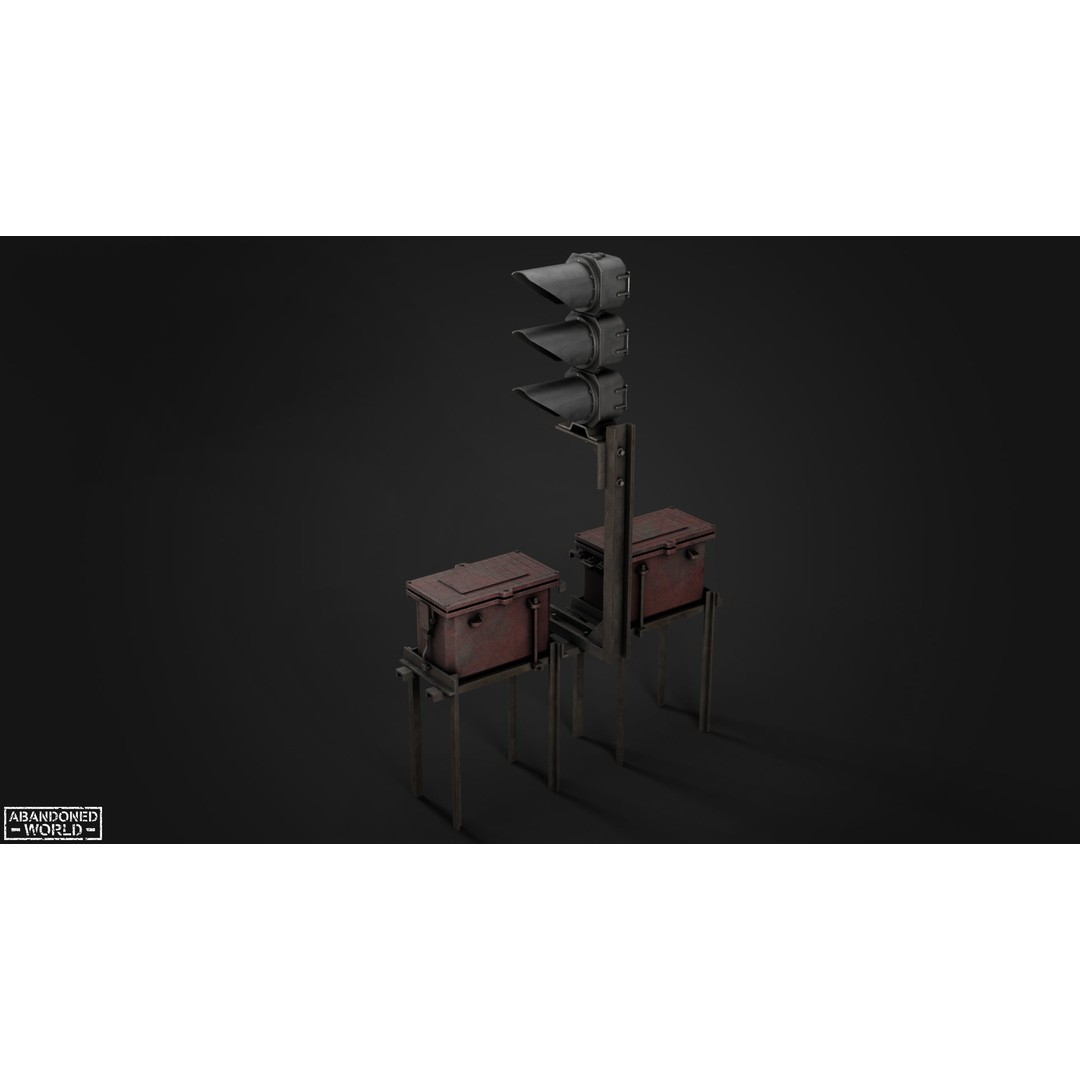 Subway Traffic Light 3D Model – Low Poly Game Ready Asset, FBX & OBJ - View 12