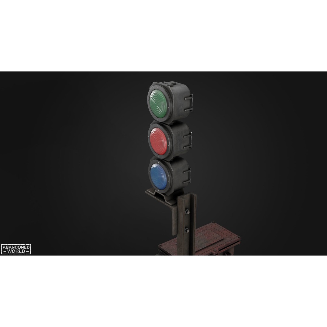 Subway Traffic Light 3D Model – Low Poly Game Ready Asset, FBX & OBJ - View 20