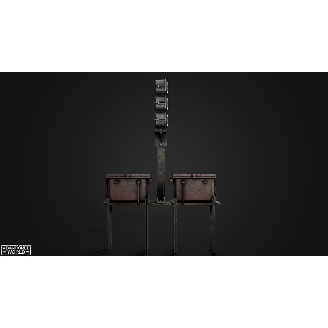 Subway Traffic Light 3D Model – Low Poly Game Ready Asset, FBX & OBJ - View 22
