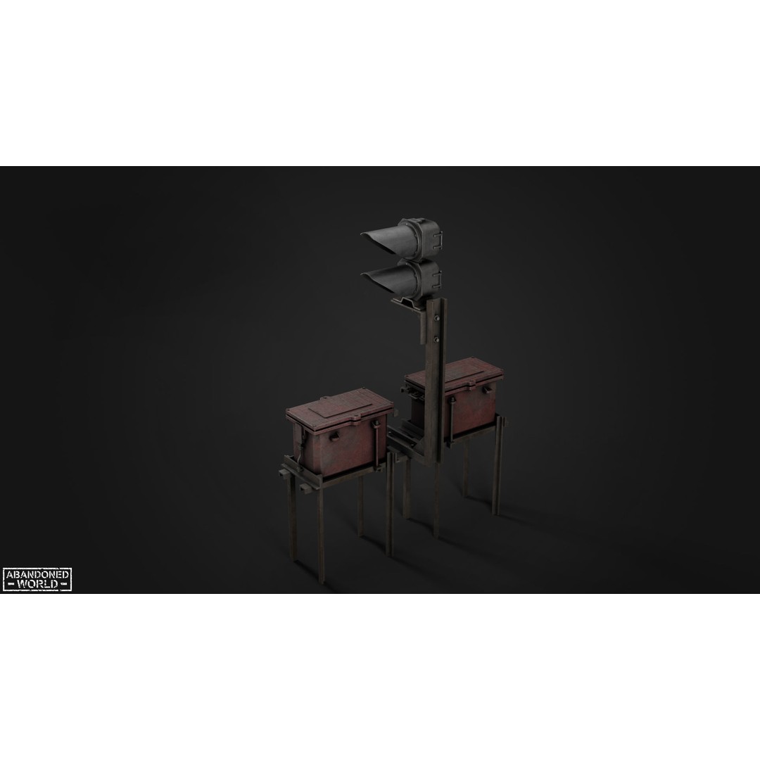 Subway Traffic Light 3D Model – Low Poly Game Ready Asset, FBX & OBJ - View 23