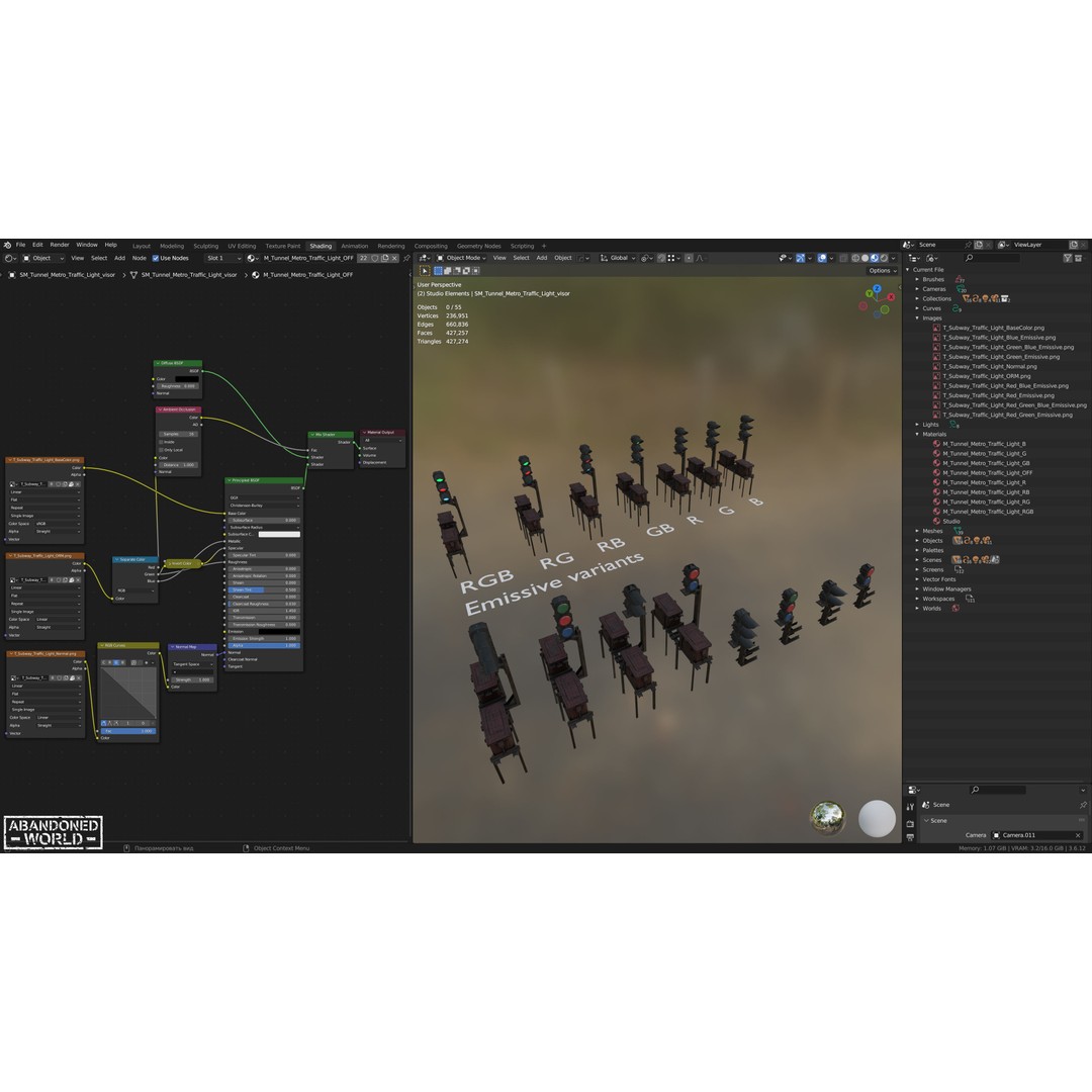 Subway Traffic Light 3D Model – Low Poly Game Ready Asset, FBX & OBJ - View 26