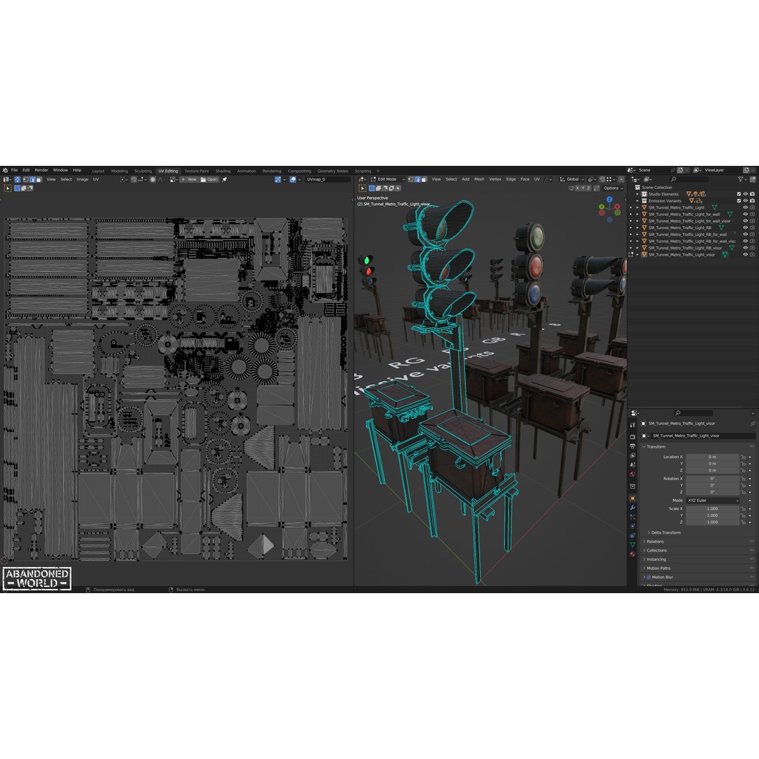 Subway Traffic Light 3D Model – Low Poly Game Ready Asset, FBX & OBJ - View 27
