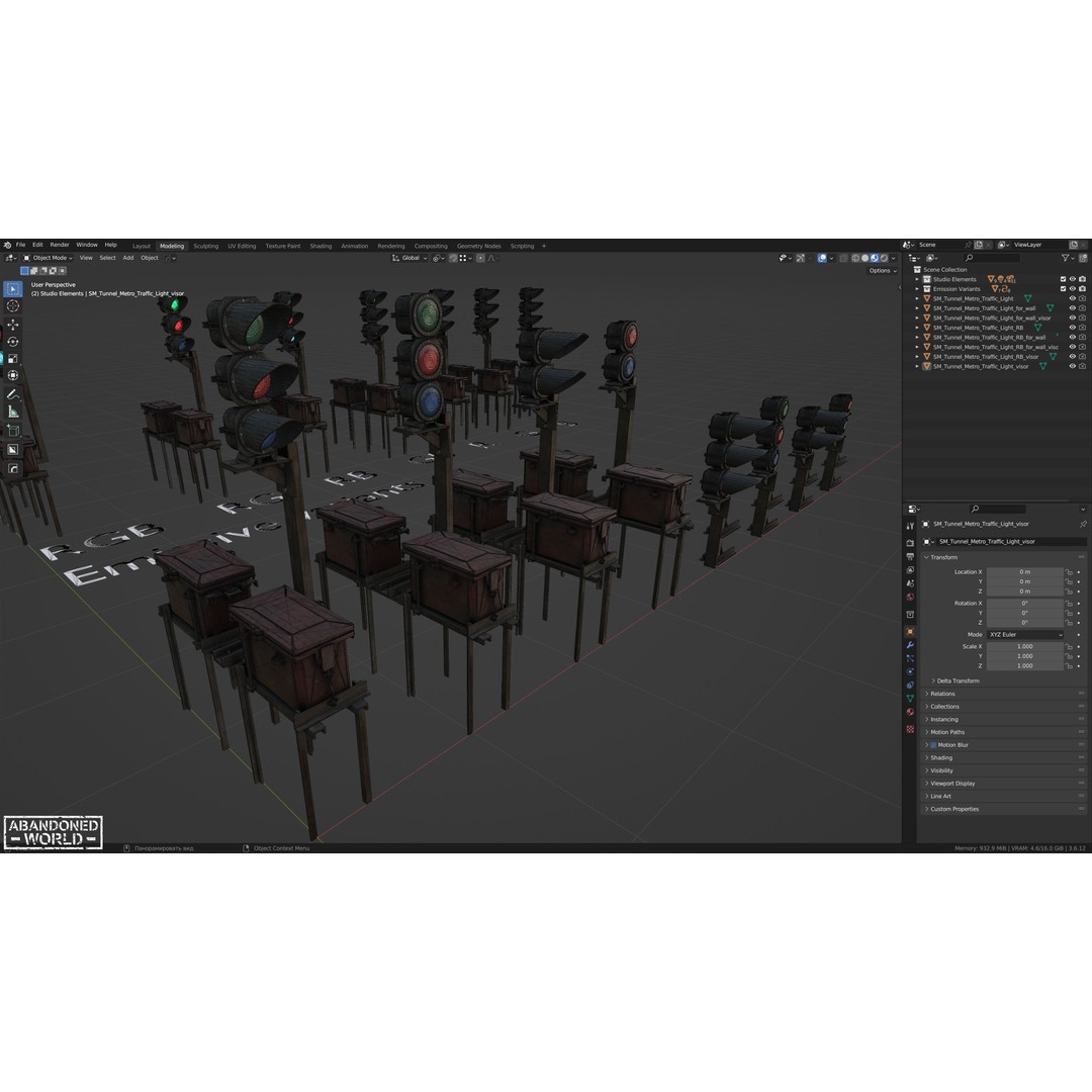 Subway Traffic Light 3D Model – Low Poly Game Ready Asset, FBX & OBJ - View 28