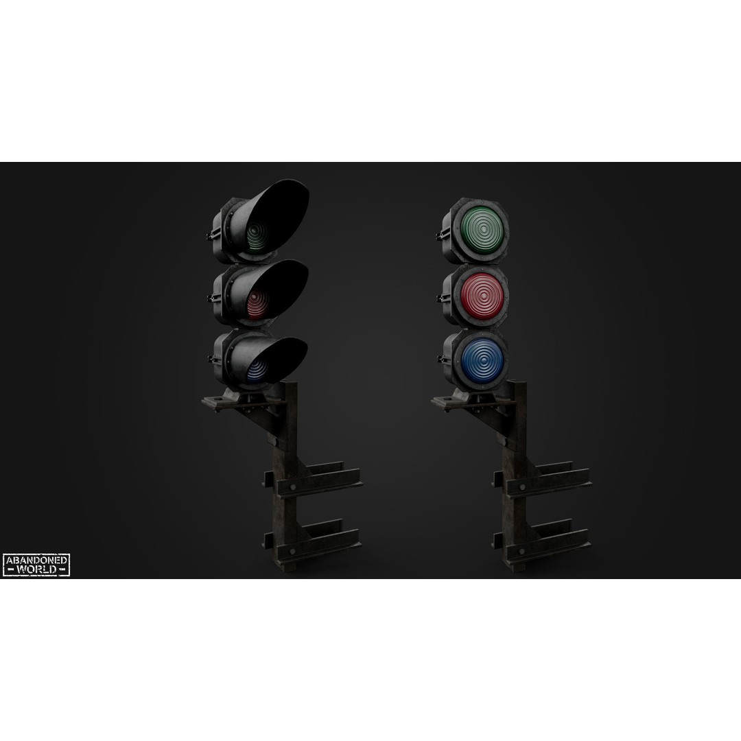 Subway Traffic Light 3D Model – Low Poly Game Ready Asset, FBX & OBJ - View 9