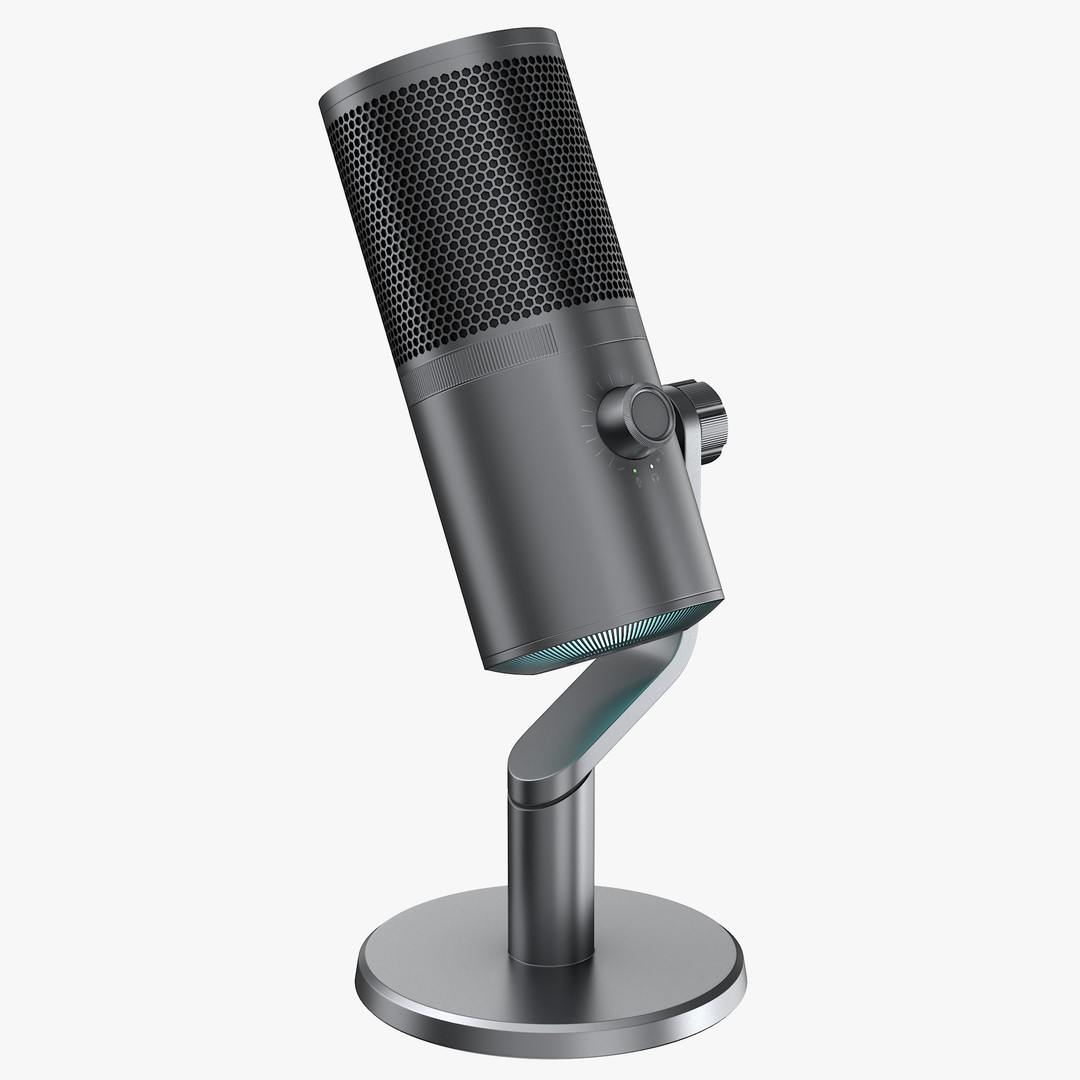 Microphone 3D Model – High Poly PBR Audio Equipment for Games - View 3