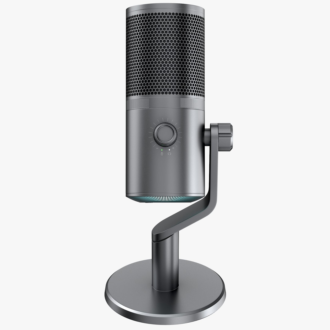 Microphone 3D Model – High Poly PBR Audio Equipment for Games - View 8