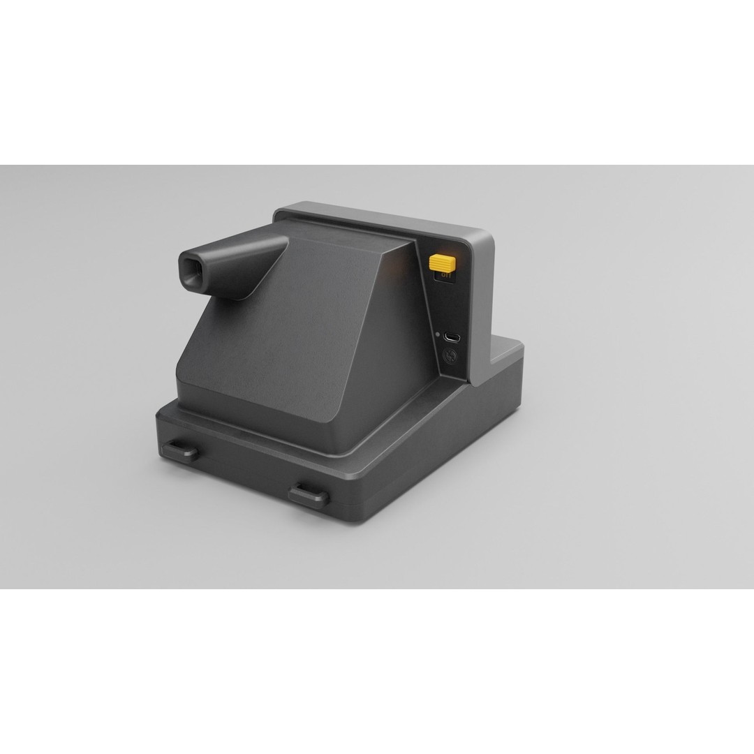 Polaroid OneStep 2 Camera 3D Model – Low Poly PBR Asset, FBX, OBJ - View 11
