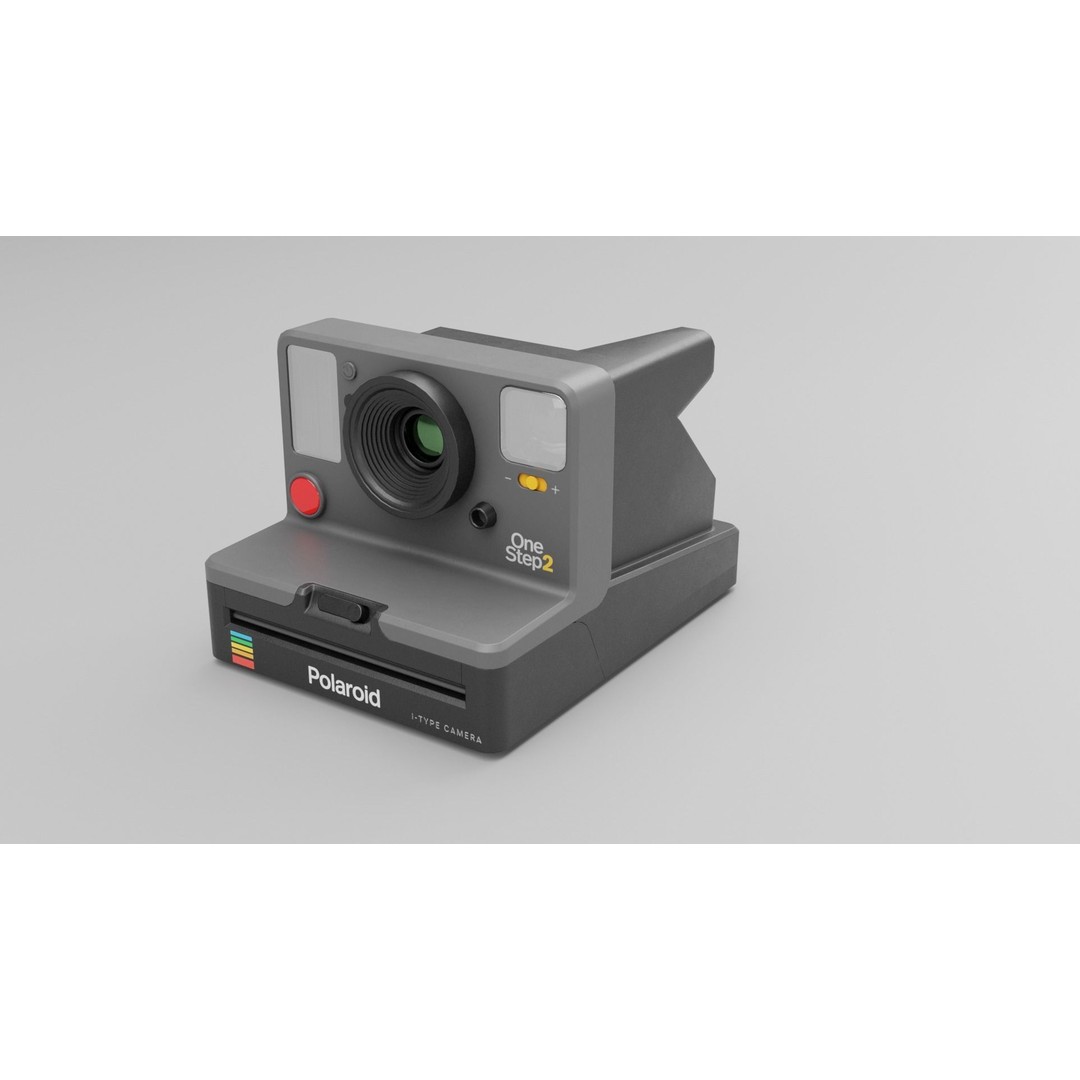 Polaroid OneStep 2 Camera 3D Model – Low Poly PBR Asset, FBX, OBJ - View 17