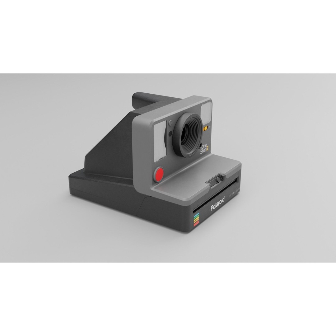 Polaroid OneStep 2 Camera 3D Model – Low Poly PBR Asset, FBX, OBJ - View 8