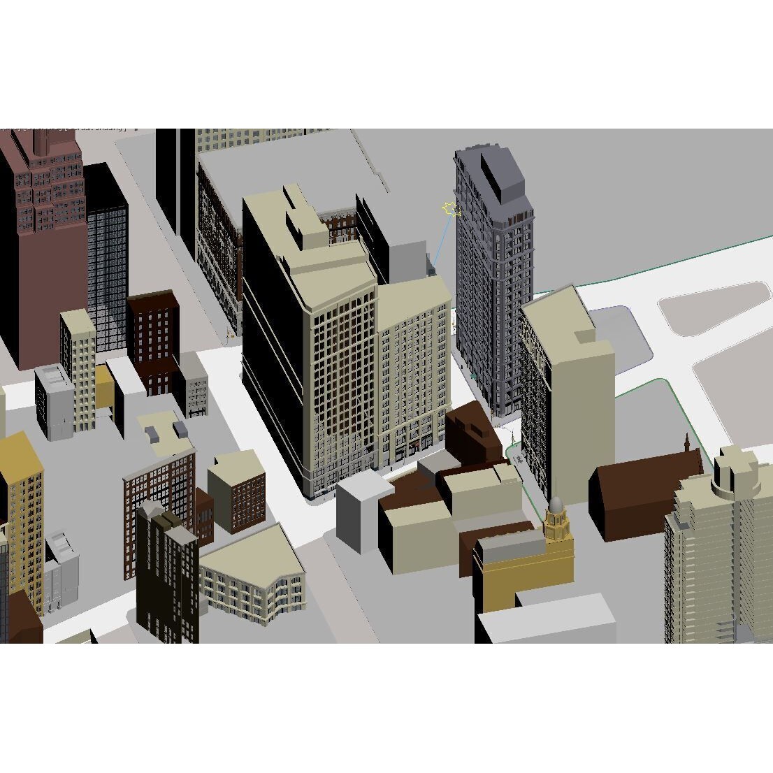 NYC Street with Modern Commercial Building - 3D Model - View 12